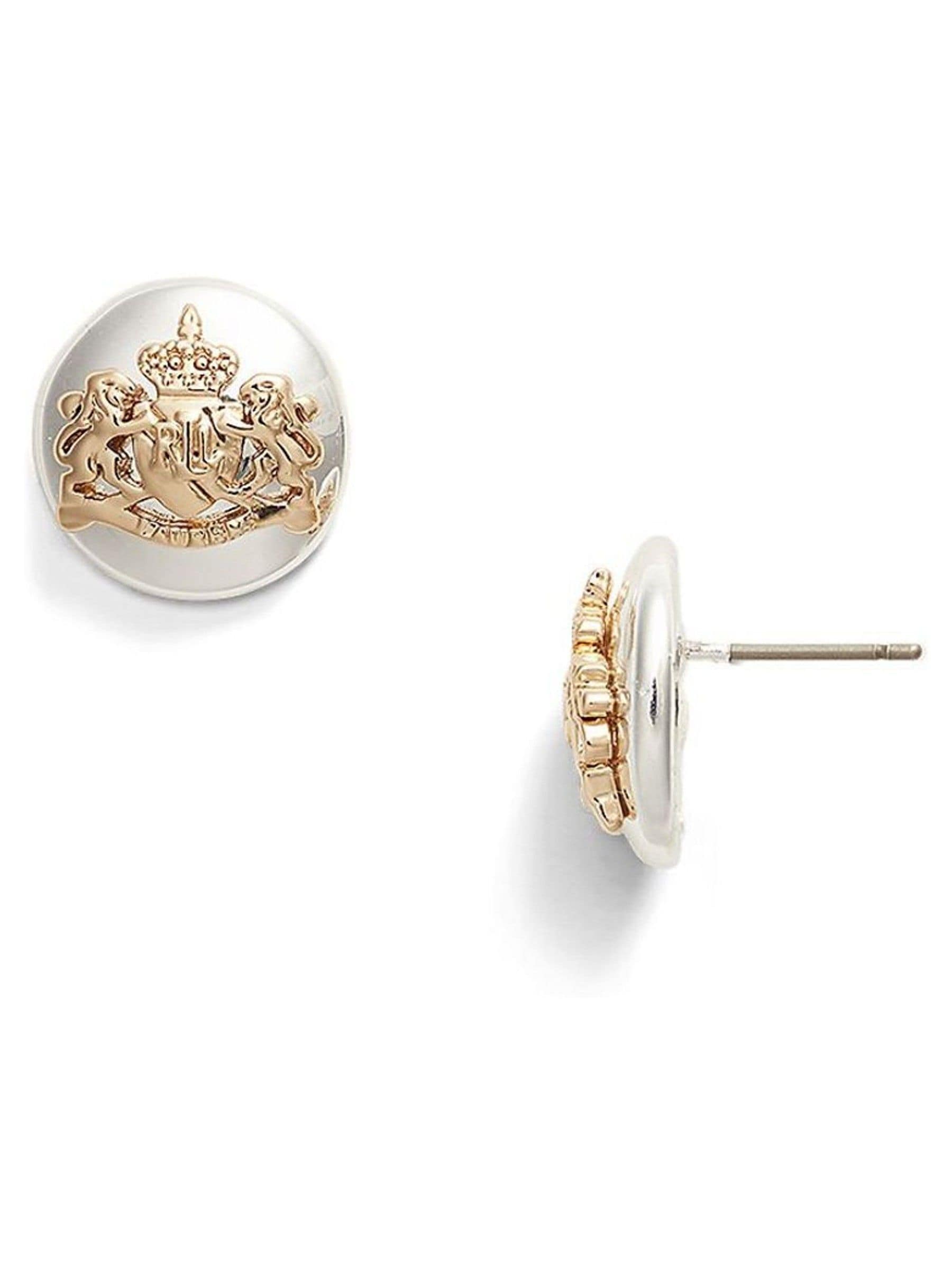 Lauren Ralph Lauren Gold Tone Gold Tone Crest Stud Earrings