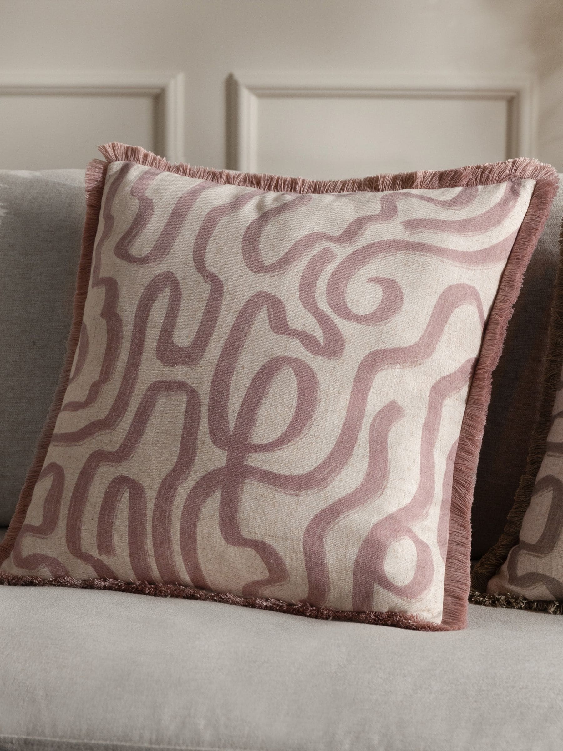 Höem Lina Abstrakt Mönstrad Kudde