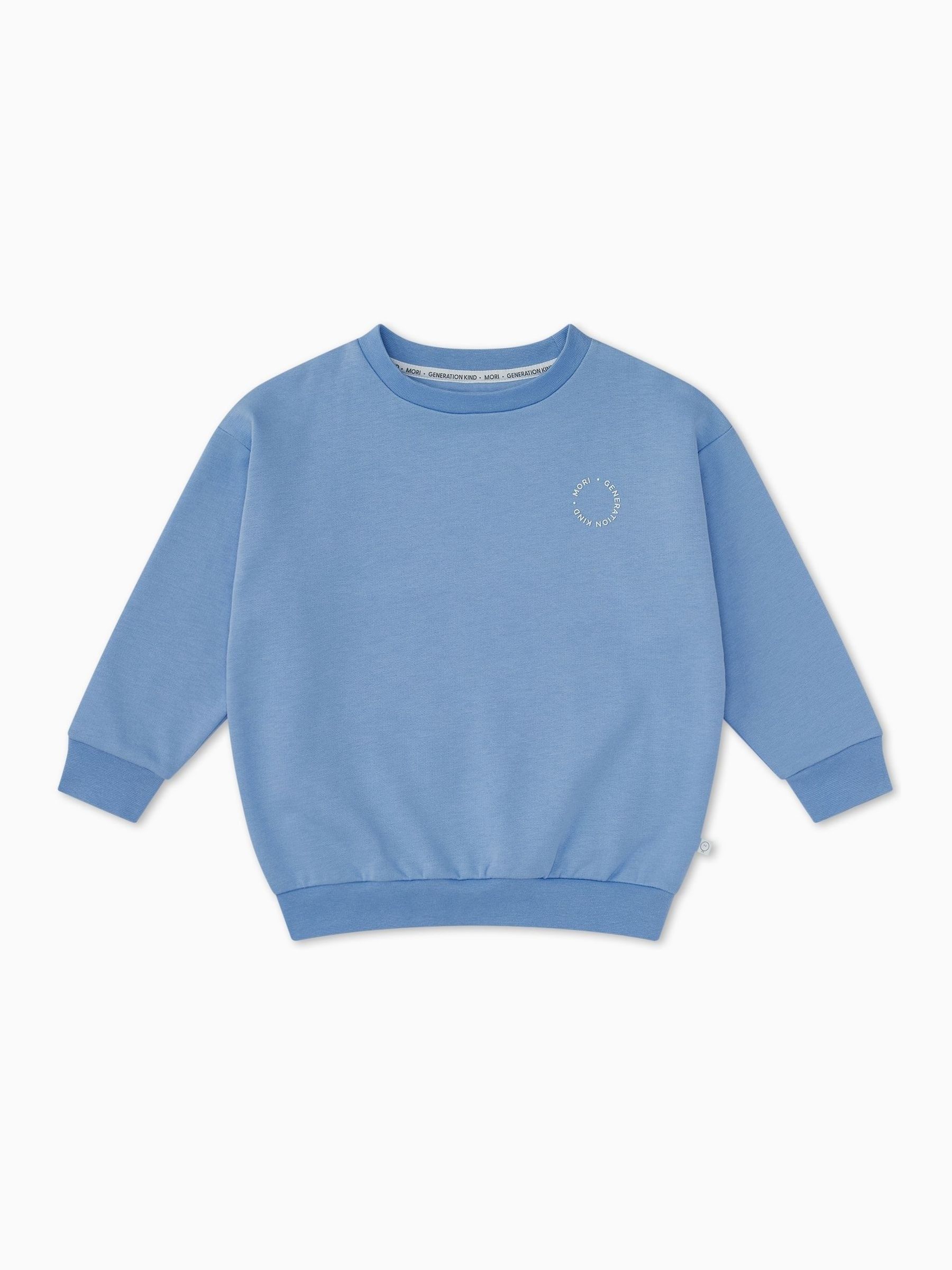 Mori Blue Cotton Comfy Baggy Sweatshirt