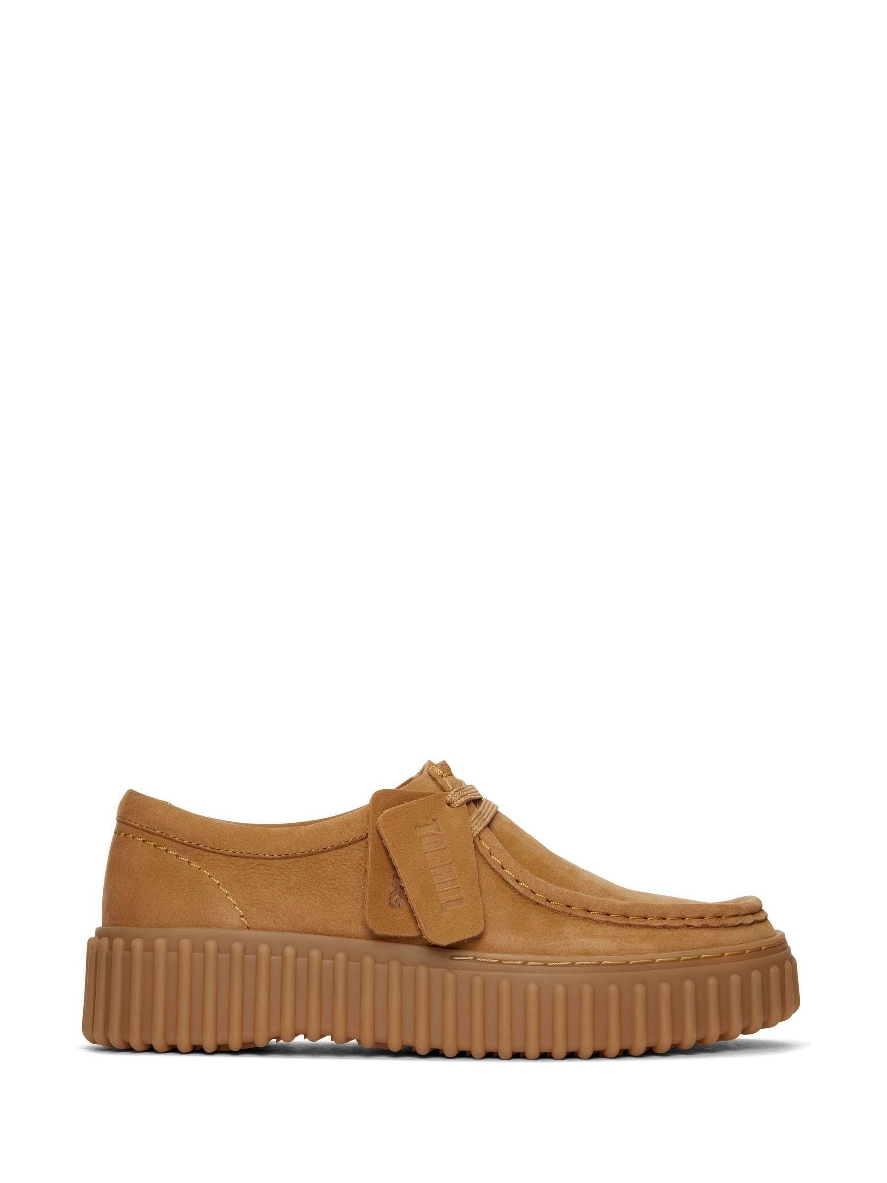 Clarks Donna Light Tan Nubuck Sneakers Torhill Bee Eur 40 - Immagine 3