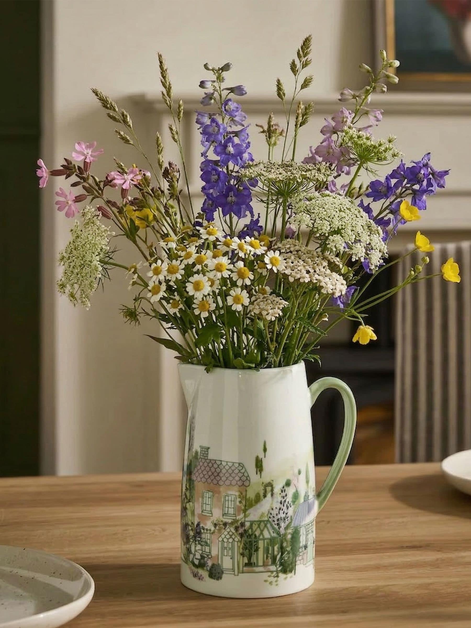 Next Pastel House Scene Jug Vase