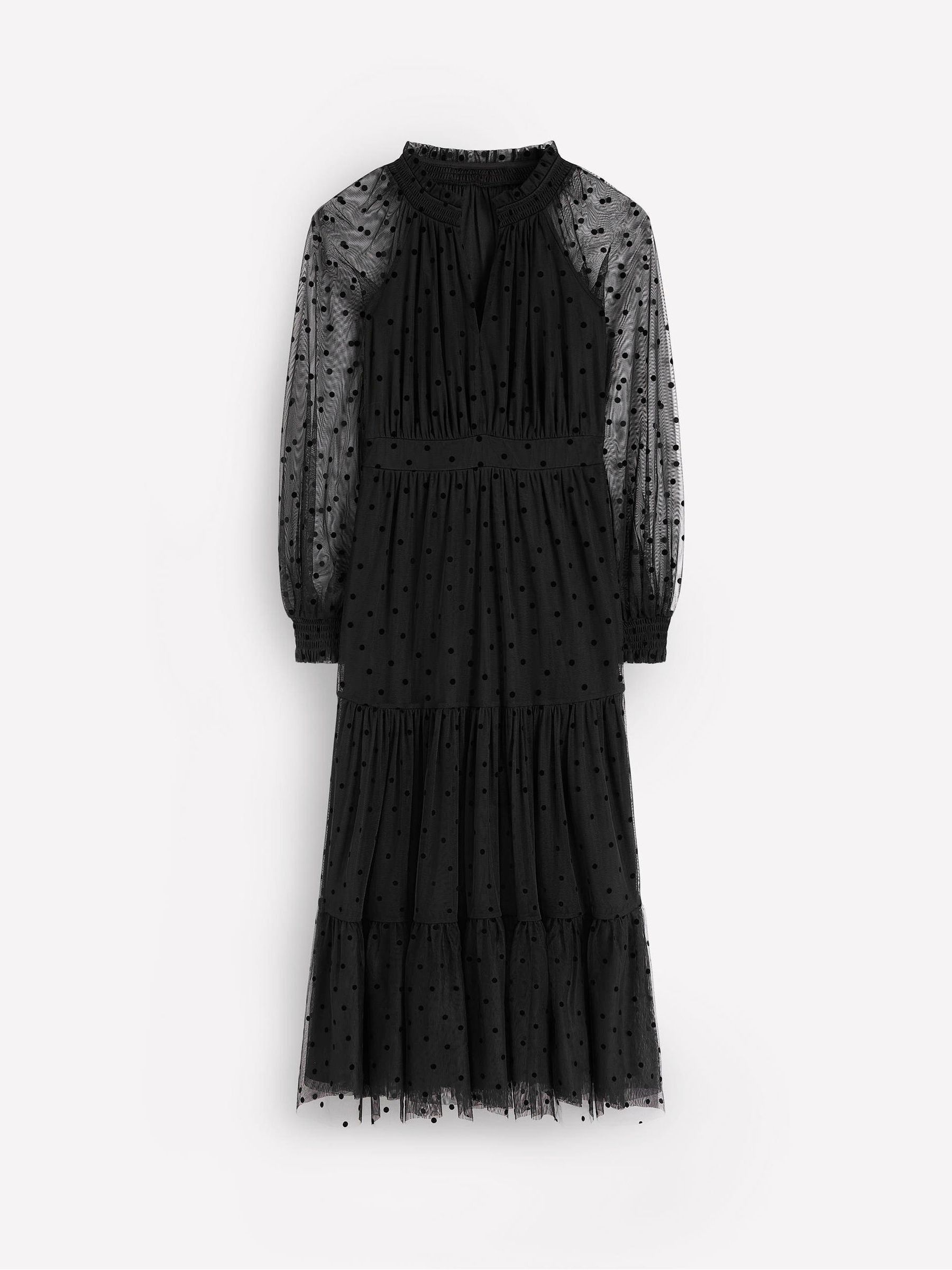 Boden Damen Schwarz Lucille Tulle Midi Dress