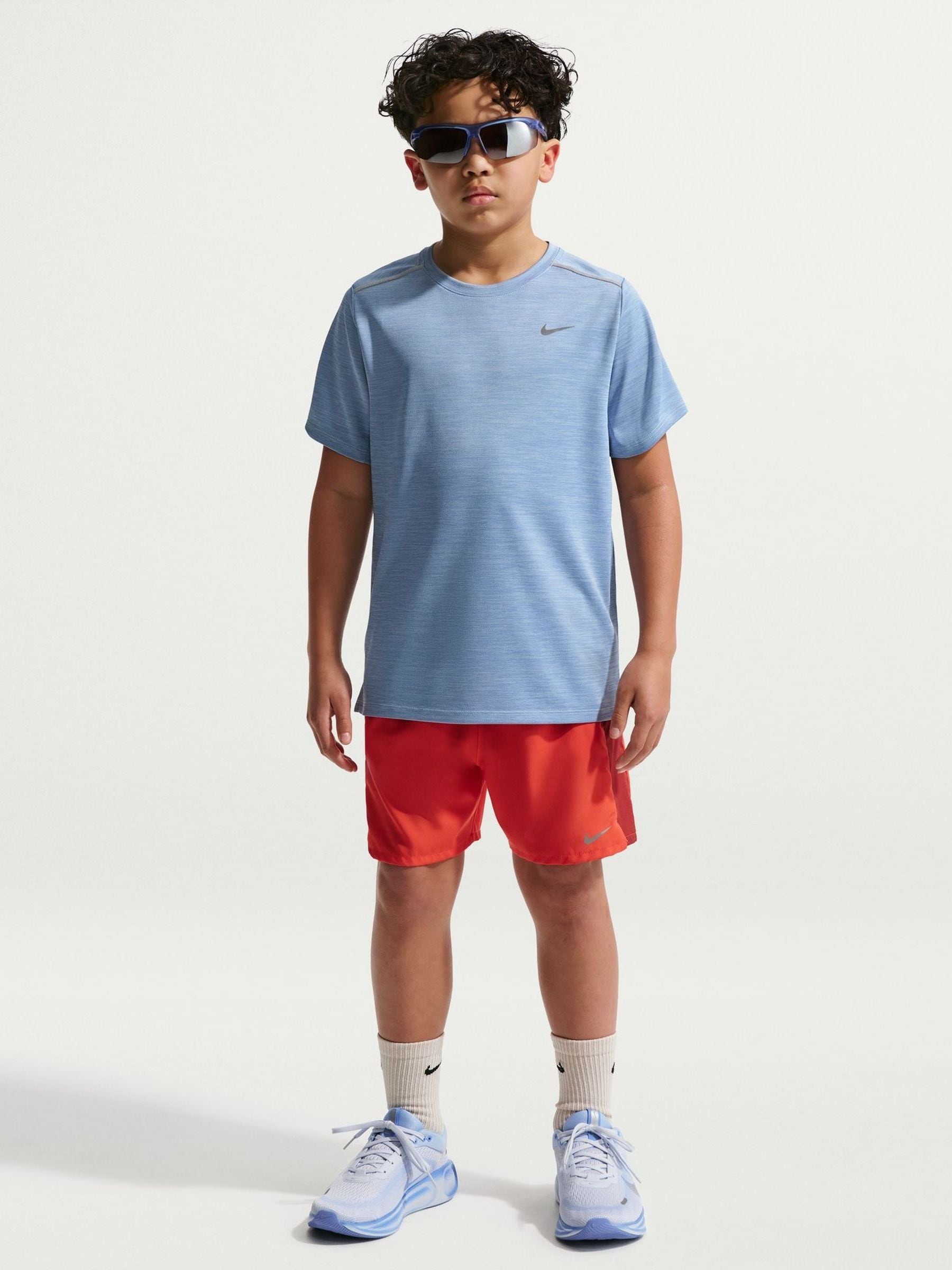Nike Work Blue Miler Dri-Fit Short Sleeve T-Shirt