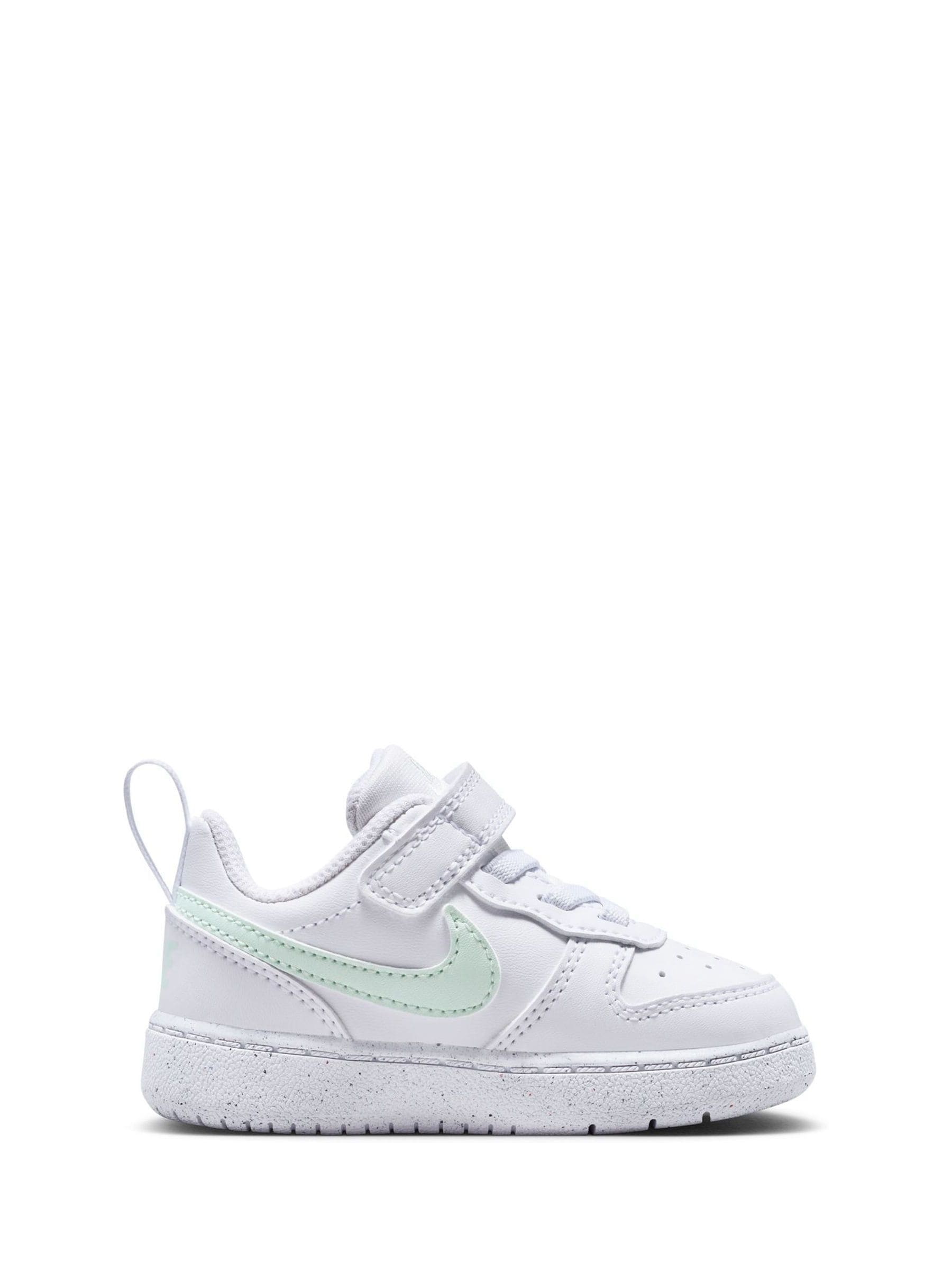 Nike White Green Infant Court Borough Low Recraft Trainers