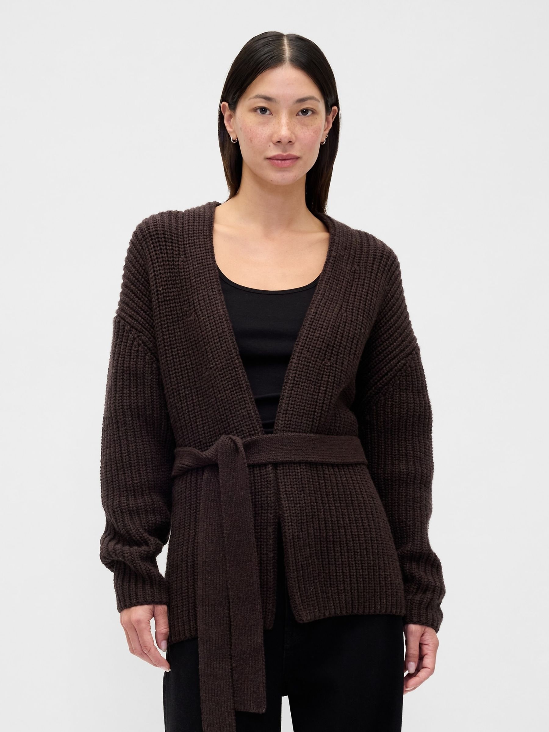 Gap Brown Oversized Wrap Cardigan