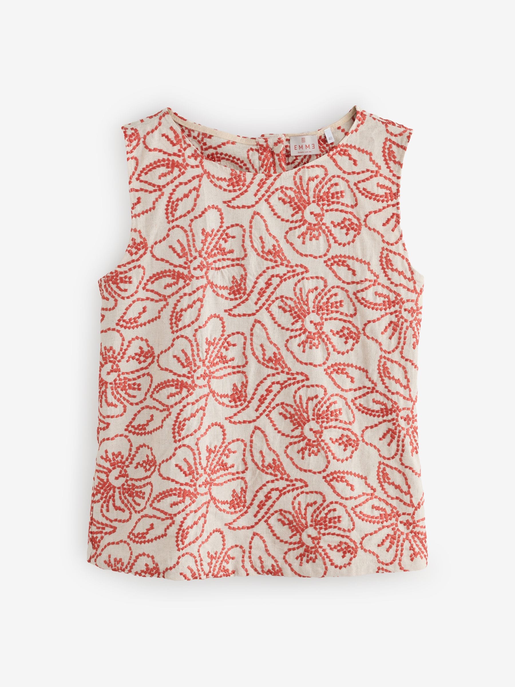 Emme By Marella White Sleeveless Blouse