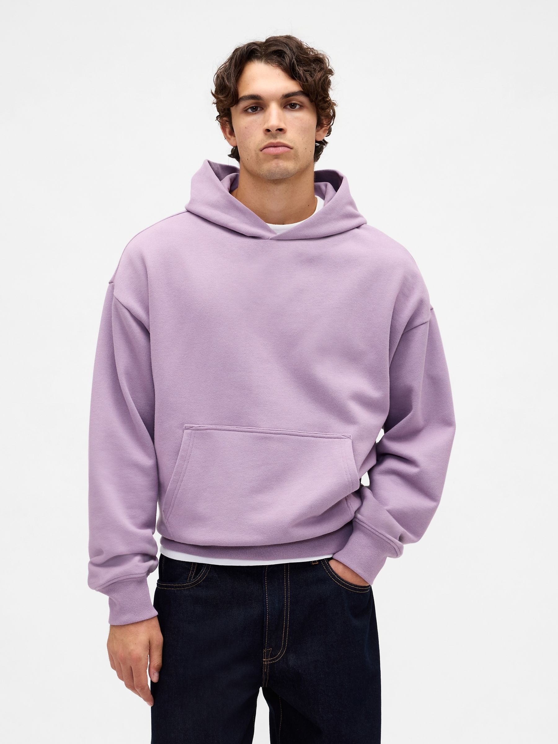 Gap Purple Heavyweight Oversized Hoodie