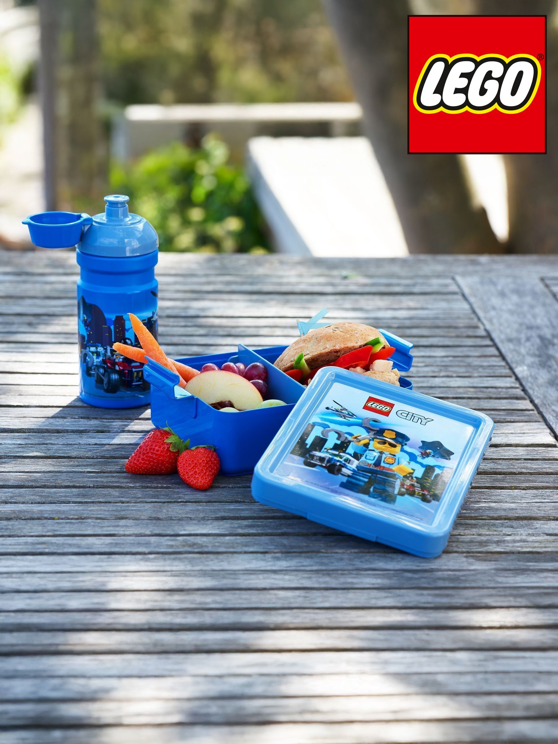 Lego Silber/Blau/Mehrfarbig City Lunch Set Iconic, Lunchbox, Grau - Bild 4