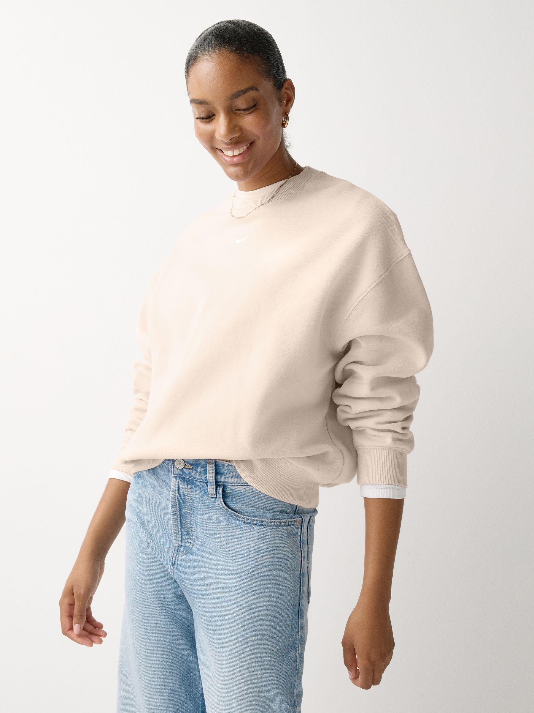 Nike Mujer Blanc Sudadera Studio Fleece - Imagen 4