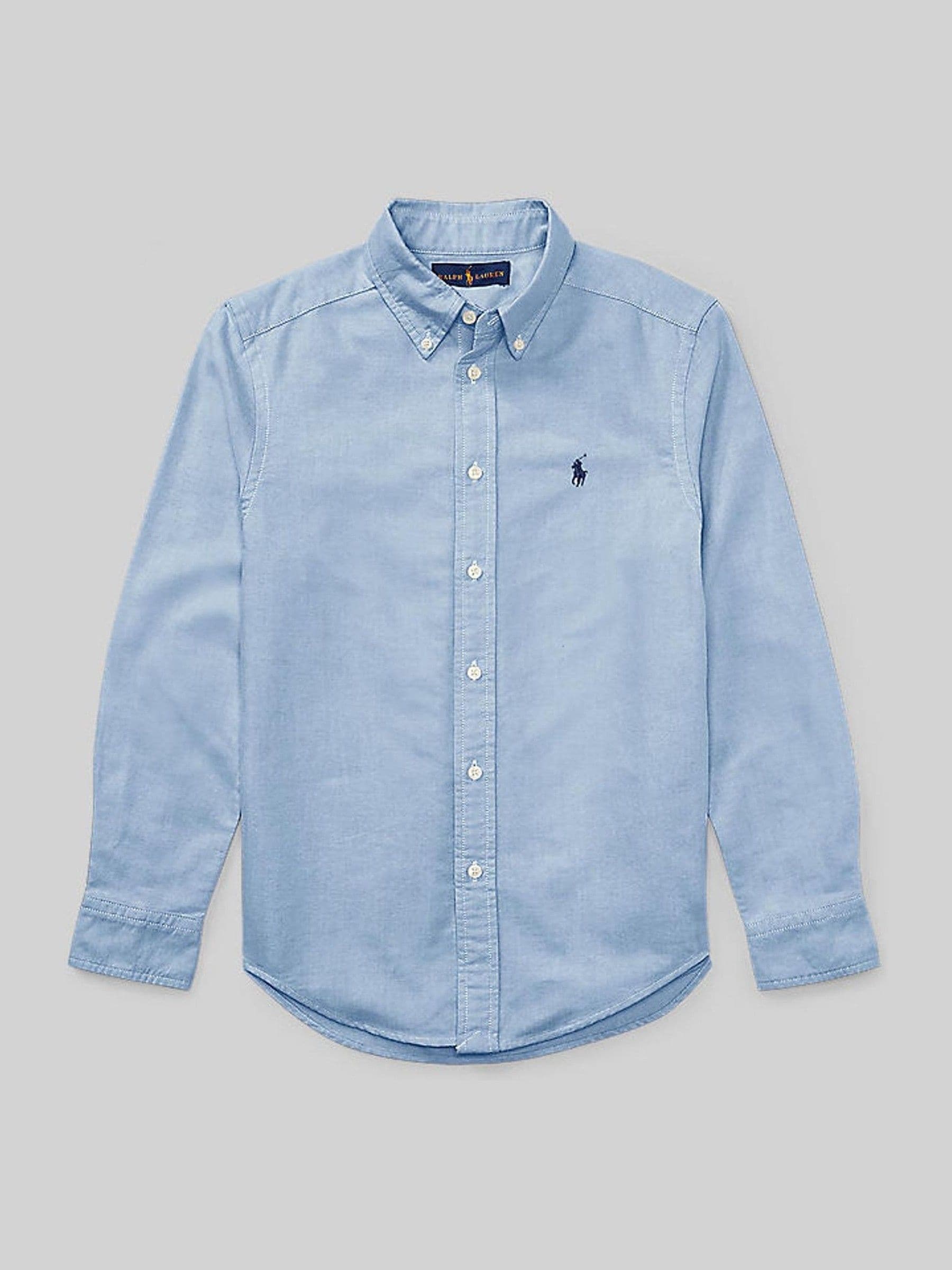 Next - Polo Ralph Lauren Chłopcy Niebieski Oxford Logo Shirt