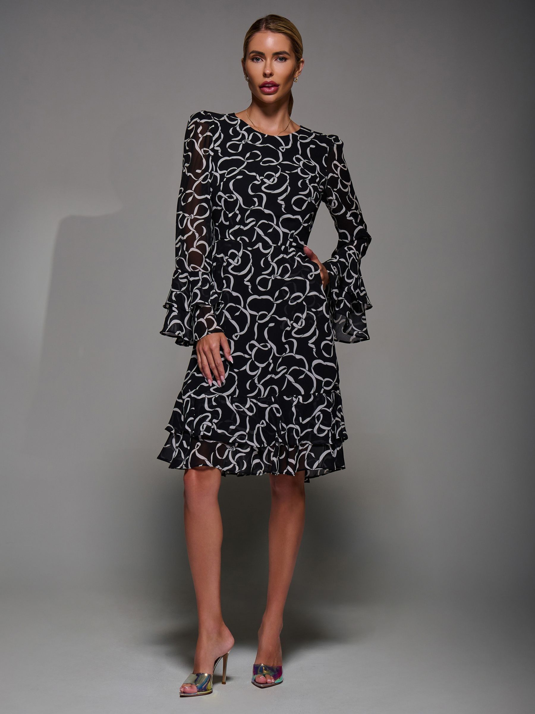 Jolie Moi - Robe Longue Manches Longues - Taille EU 38 - Noir