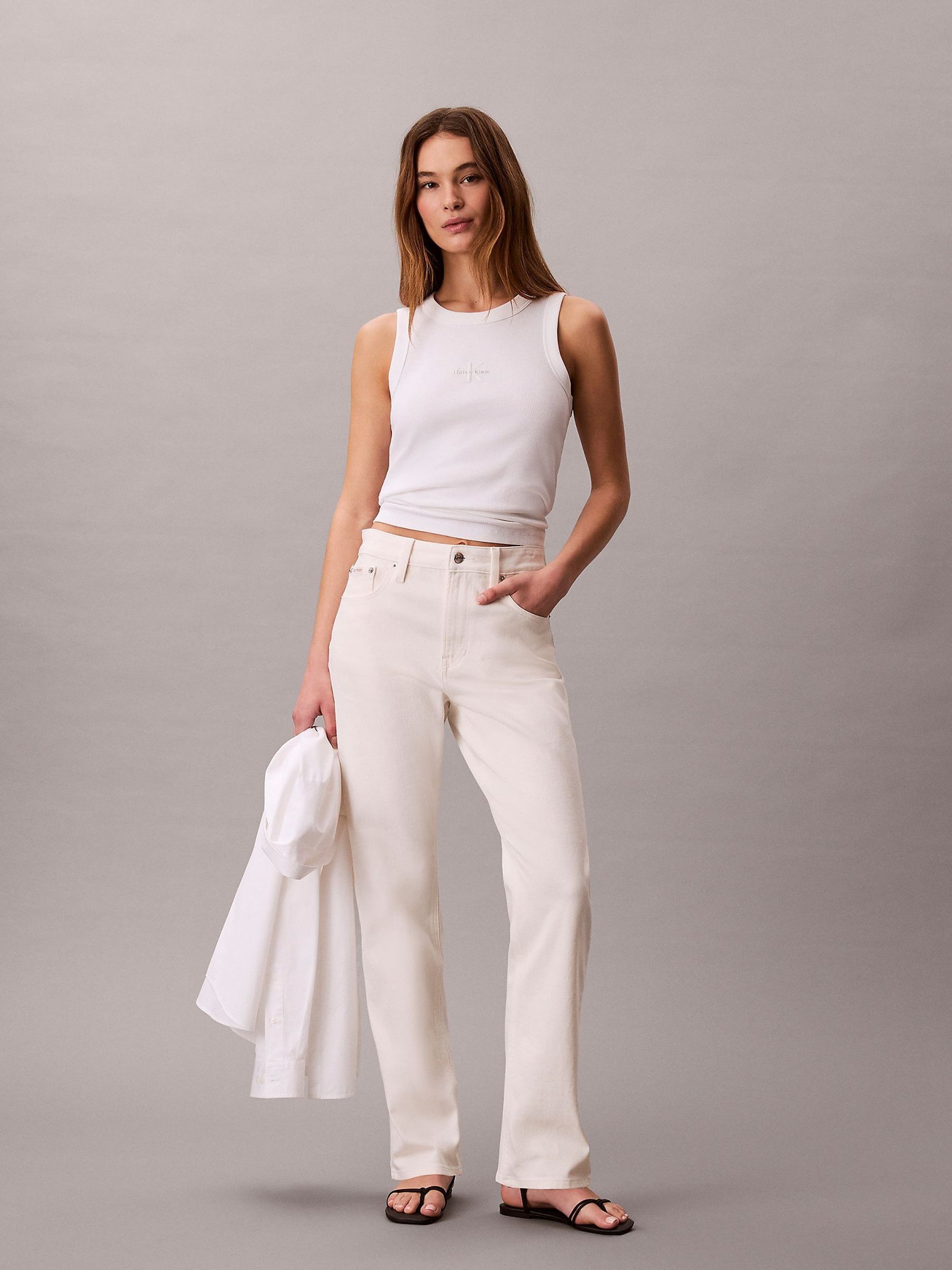 Calvin Klein Jeans White Wide Leg Jeans