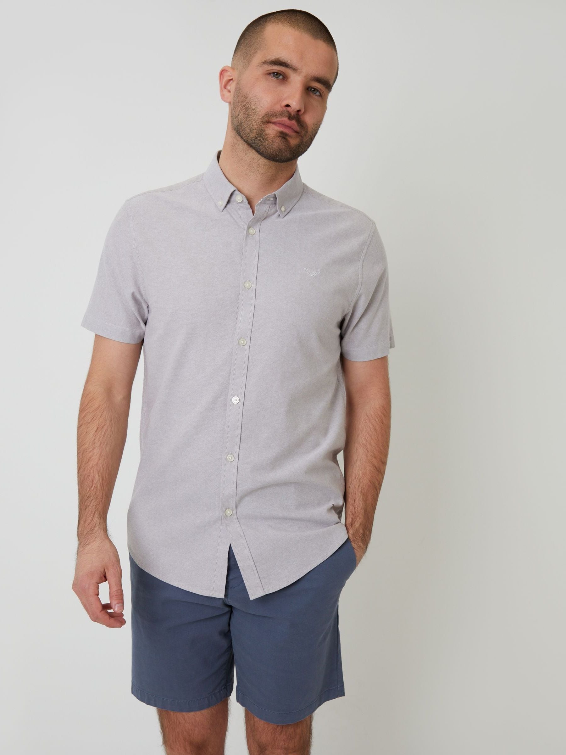 Threadbare Uomo Marrone Short Sleeve Shirt