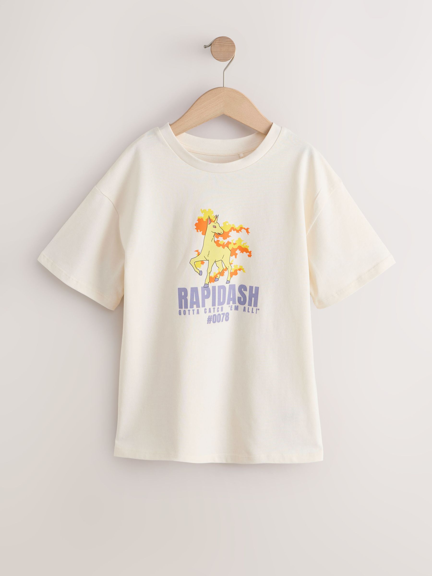 Next Ecru Pokemon License Oversized T-Shirt (4-16Yrs)