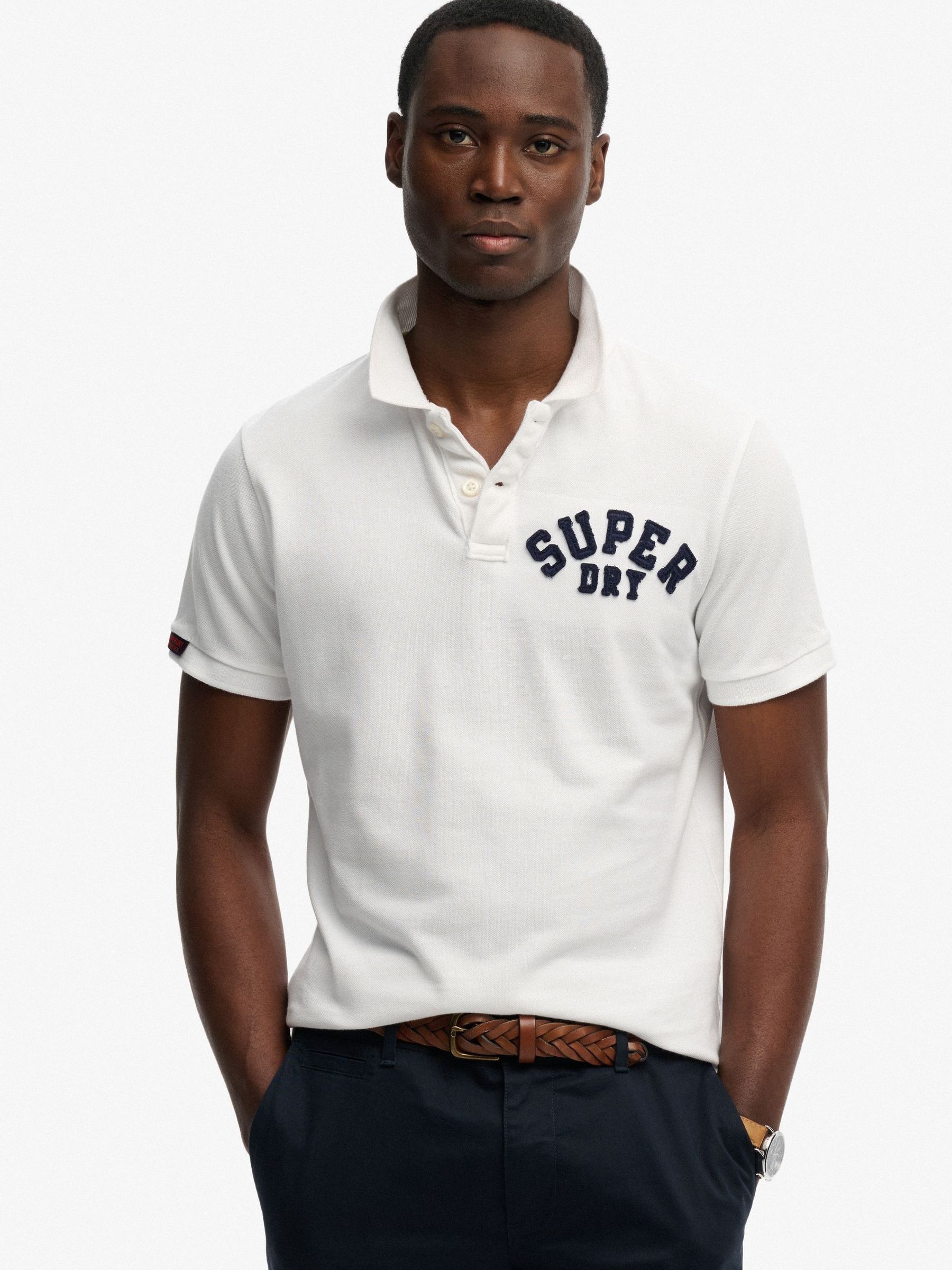Superdry Weiß Polo-Shirt Vintage Athletic - Bild 3