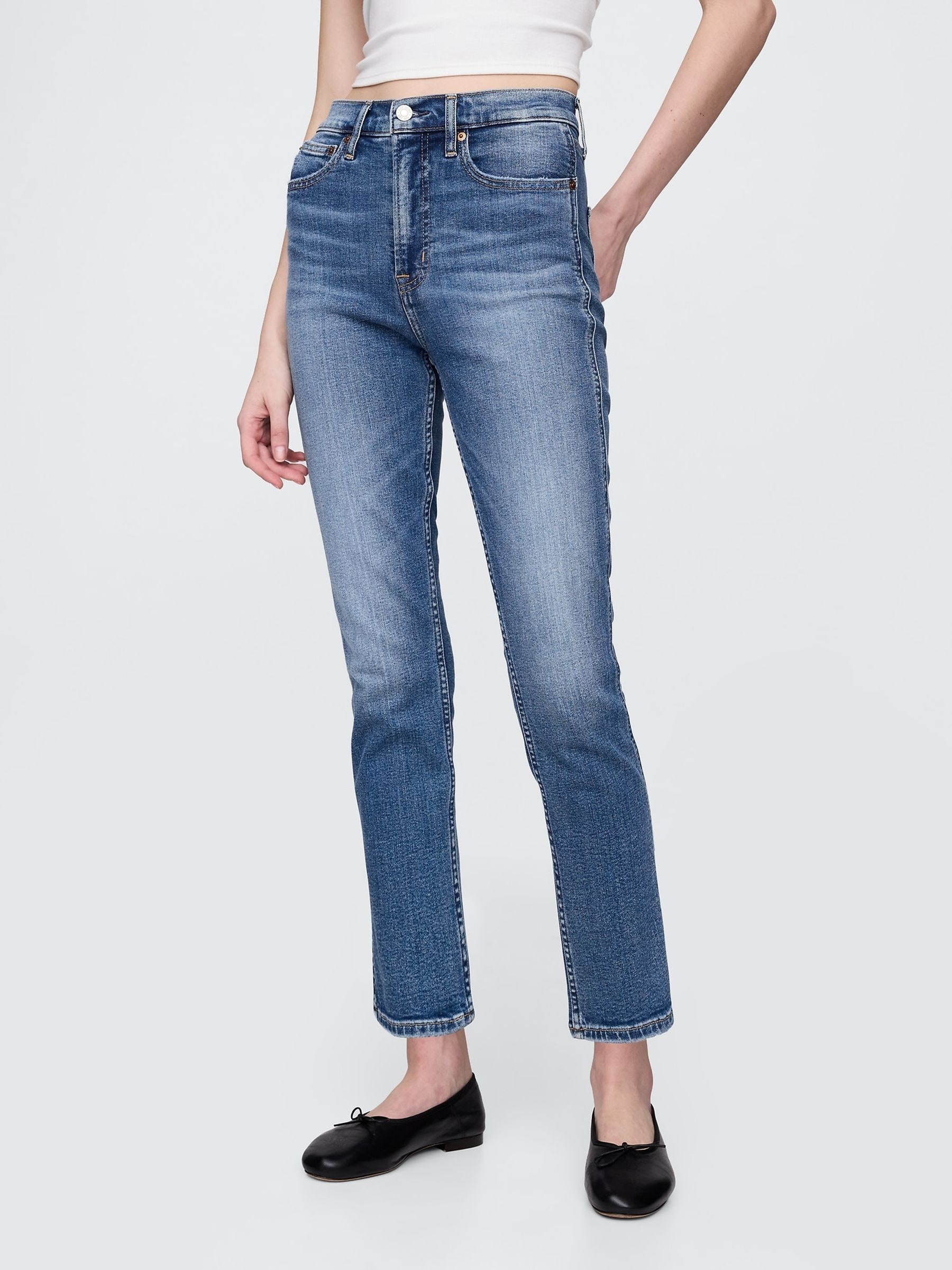 Gap Medium Wash High Waisted Vintage Slim Jeans