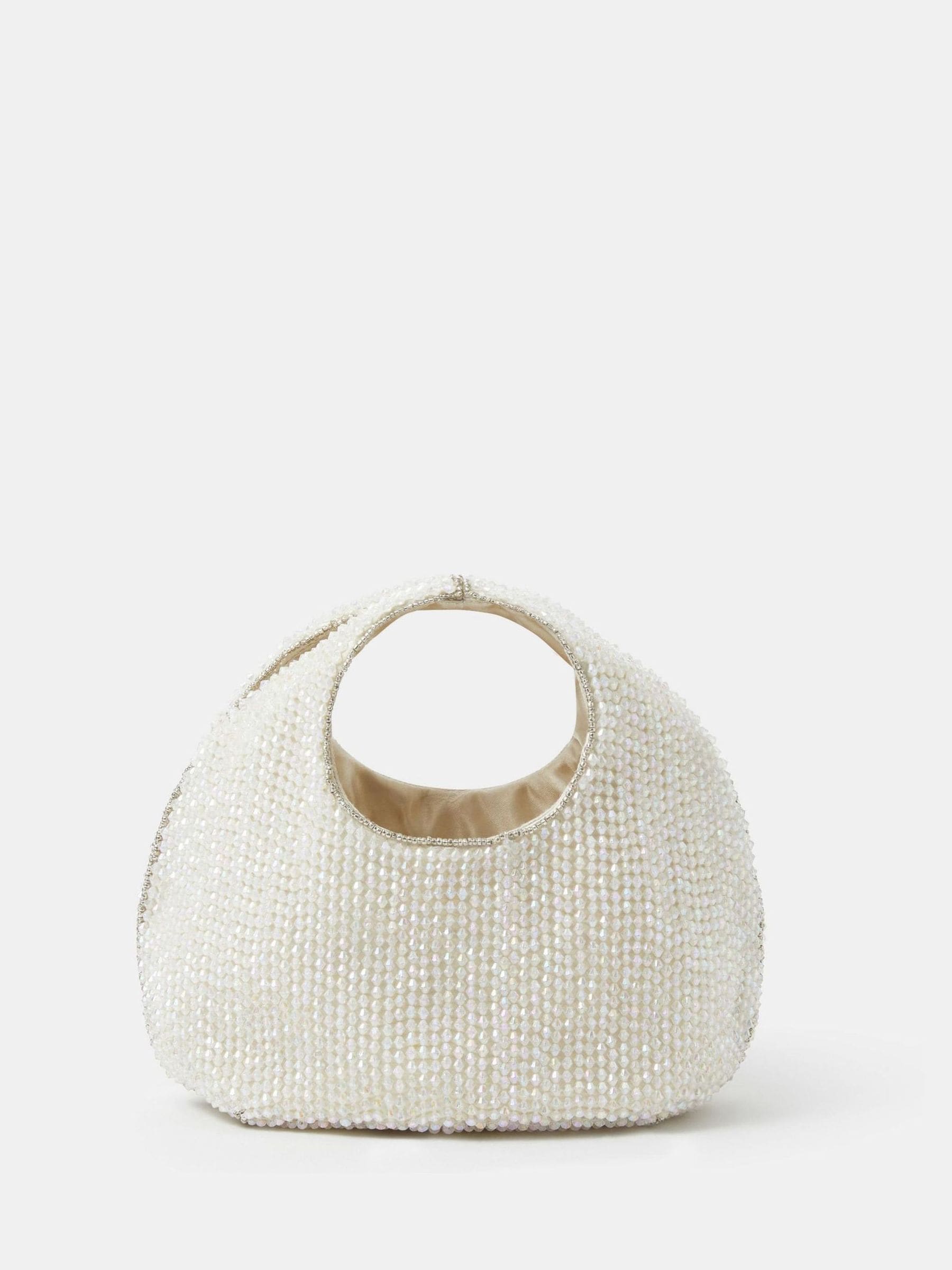 Next - Accessorize Natural Sparkle Beaded Handheld Bag