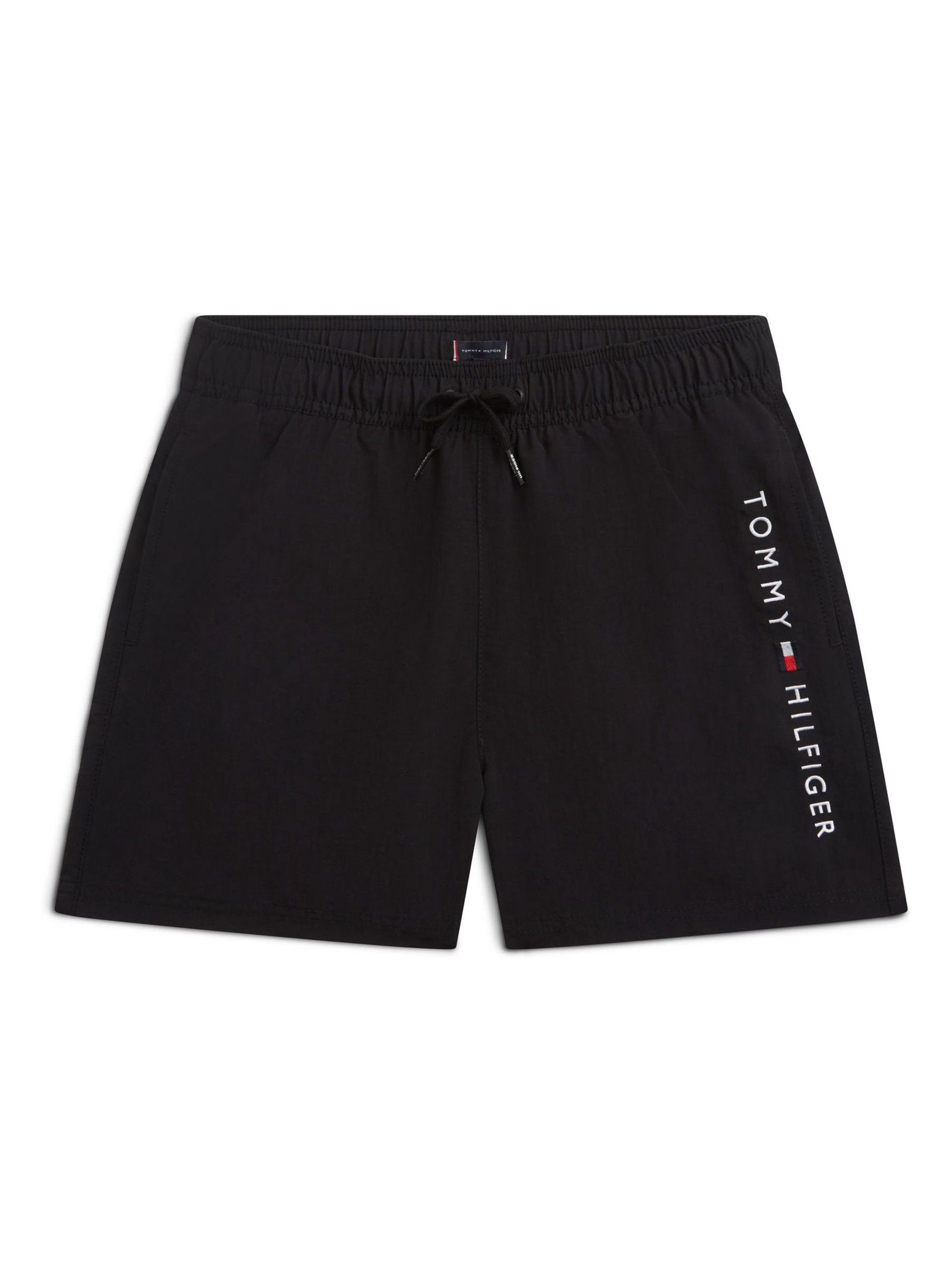 Tommy Hilfiger Unisex Kinder Schwarz Original Logo Embroidery Mid Length Swim Shorts
