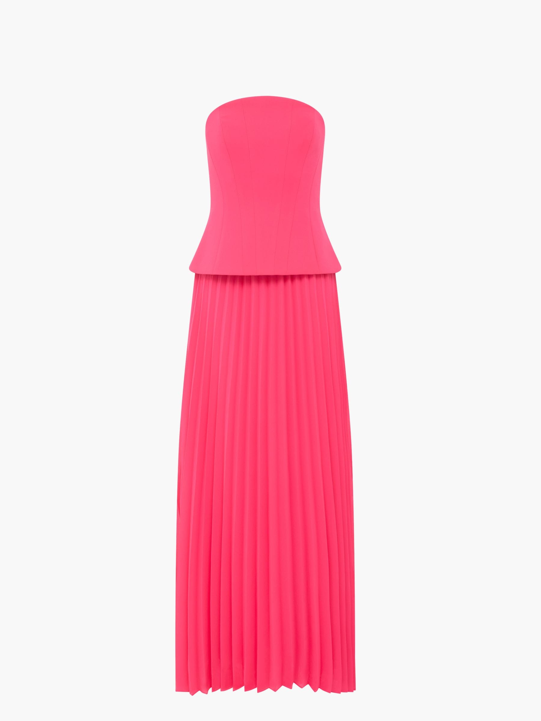 French Connection Mujer Rosado Tiana Georgette Corset Maxi Dress