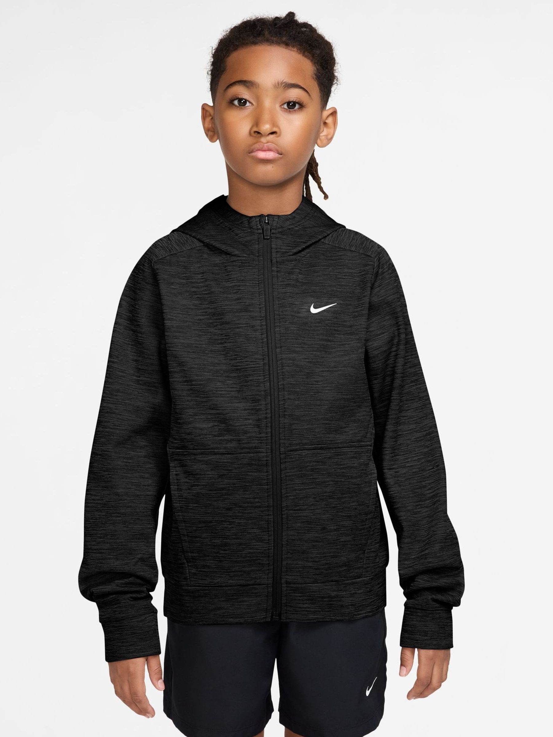 Nike Negro Sudadera Con Capucha De Entrenamiento De Polar Therma-Fit Con Cremallera Completa De - Imagen 1