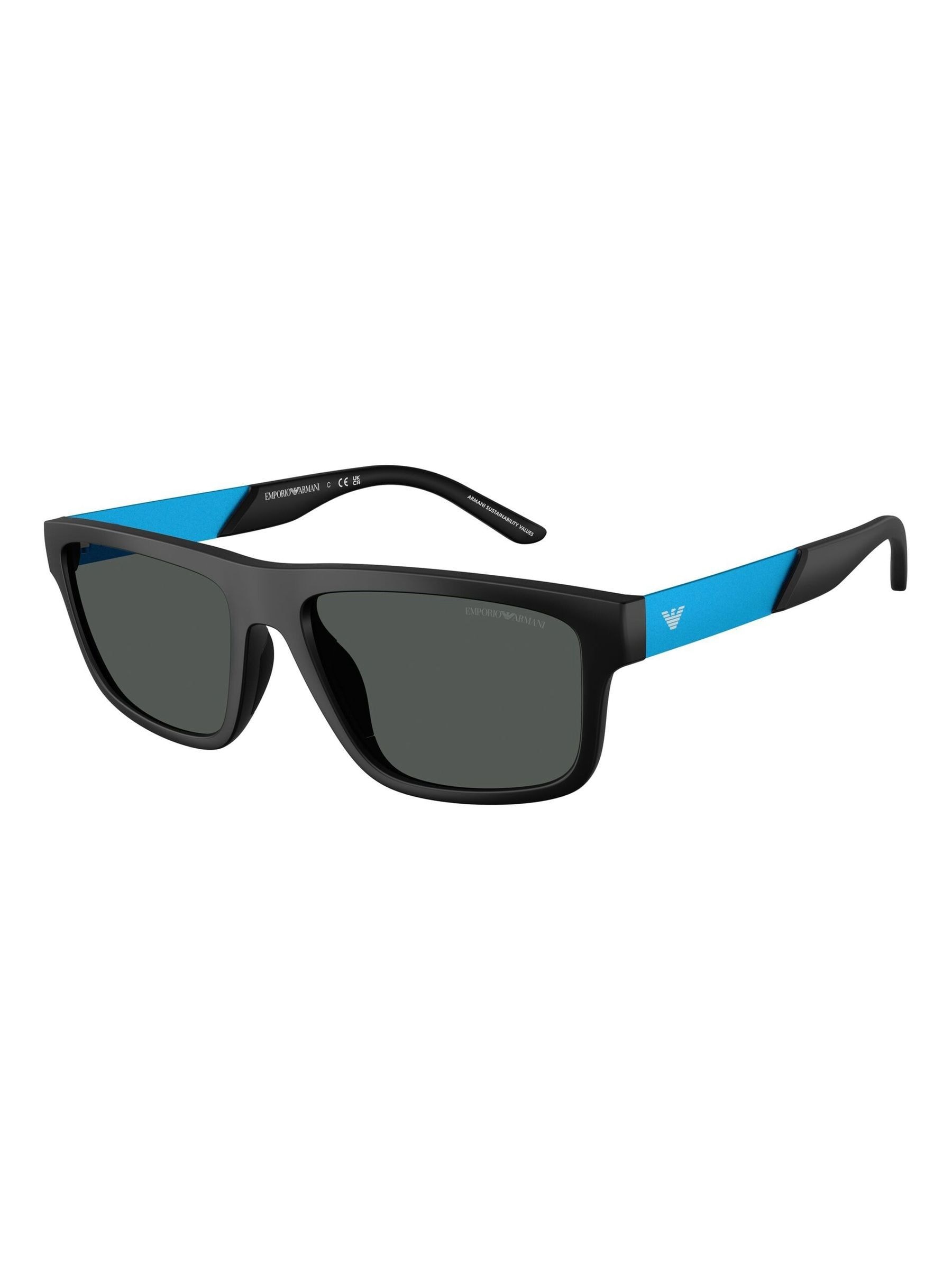Emporio Armani Black 0Ea4244u Rectangle Sunglasses