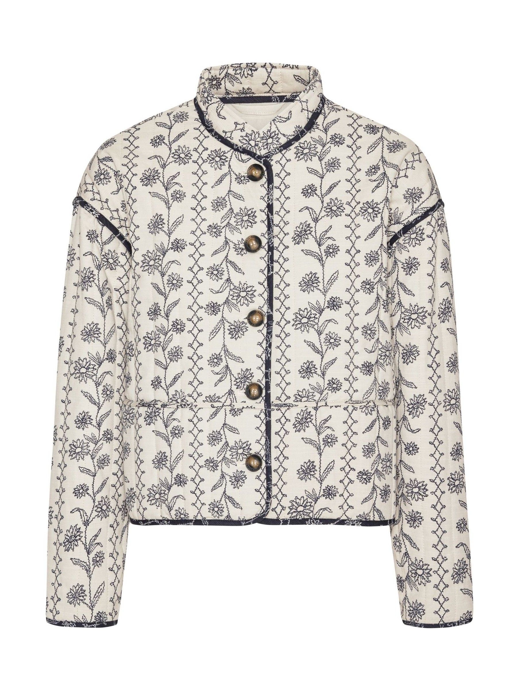 Ilse Jacobsen Embroidered Floral Button Jacket