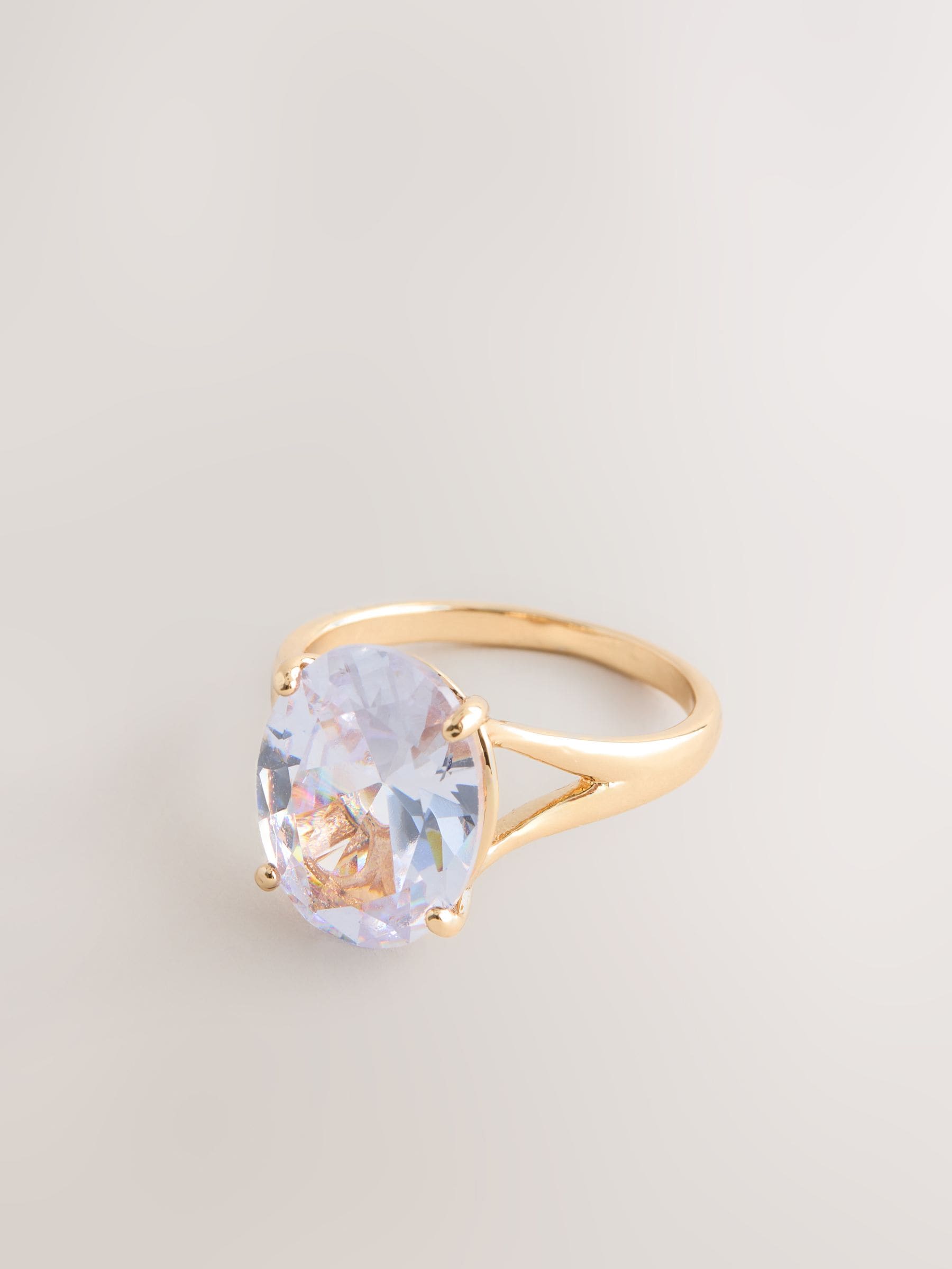 Next - Bague Statement - Doré - Verre