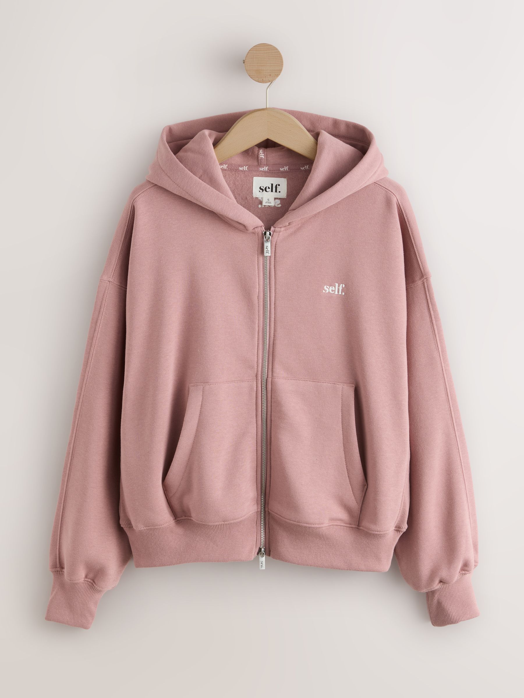 Self. Jacke Mit Kapuze Und Durchgehendem Reißverschluss