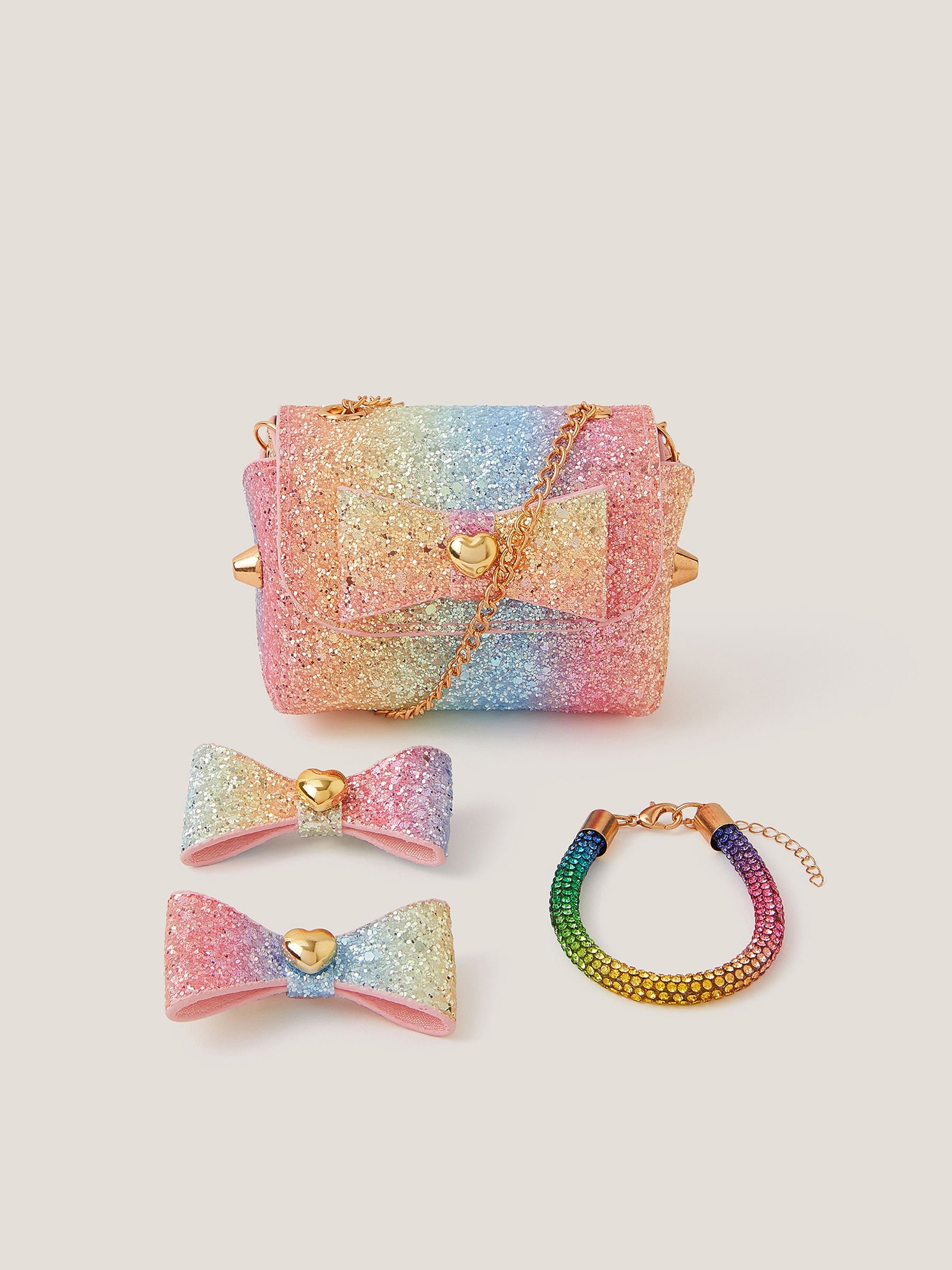 Monsoon Pink Super Glitz Bag & Accessories Set