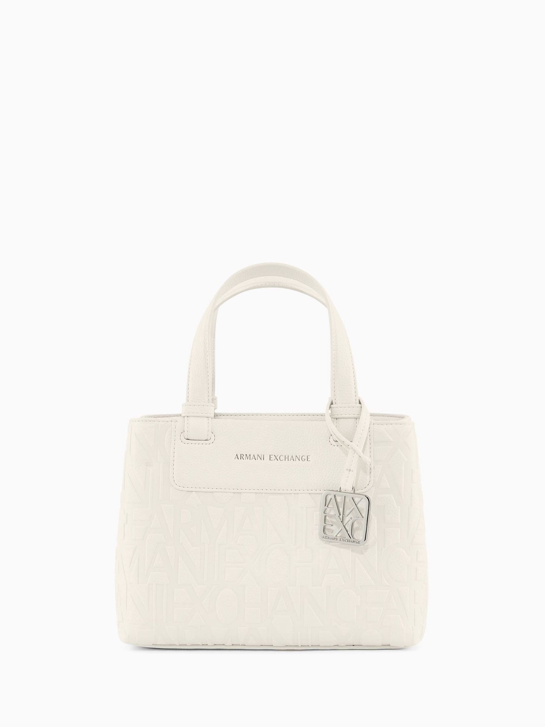 Armani Exchange White Shopping Bag
