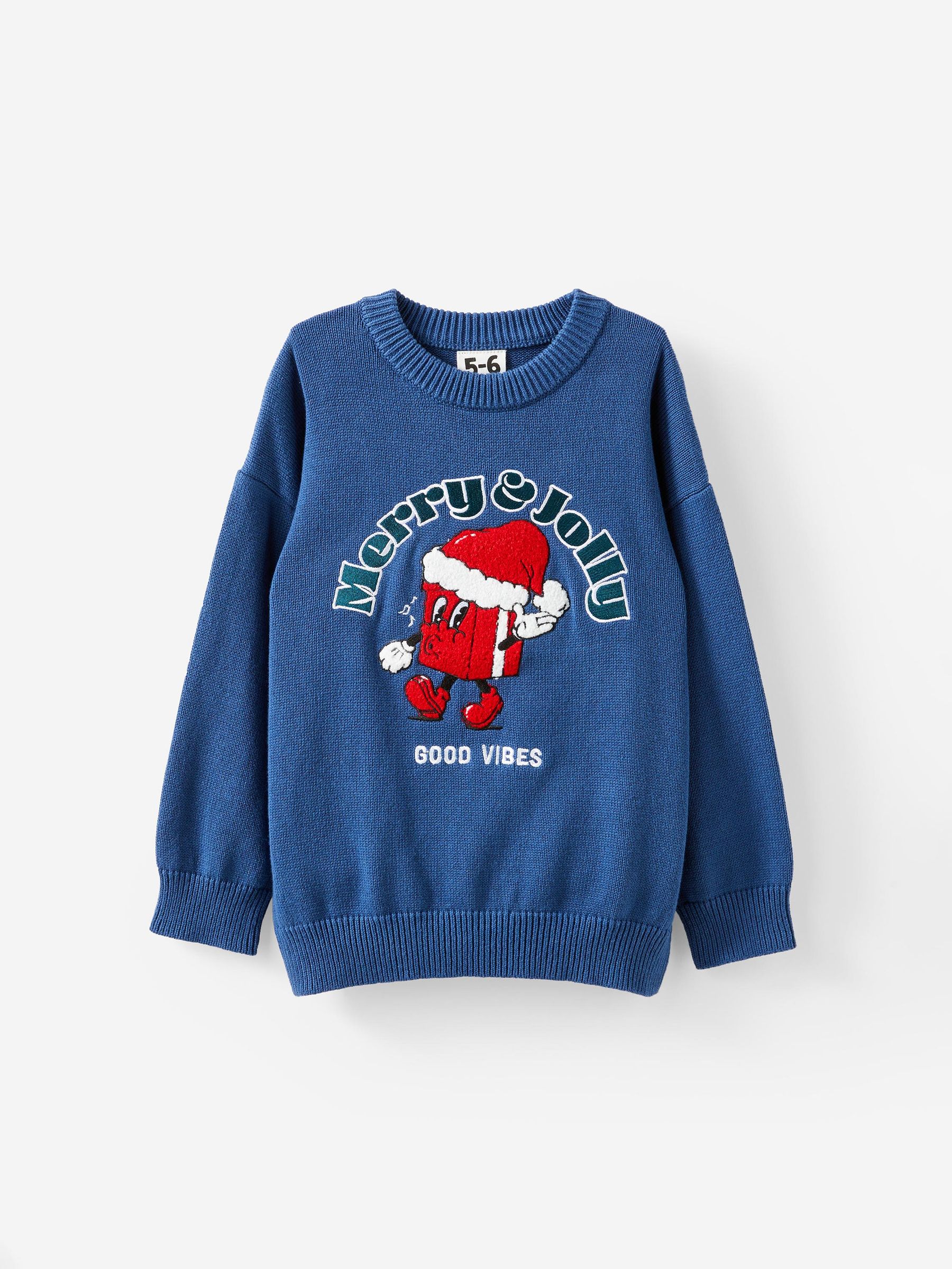 Cotton On Blue Knit Crew Neck Jumper