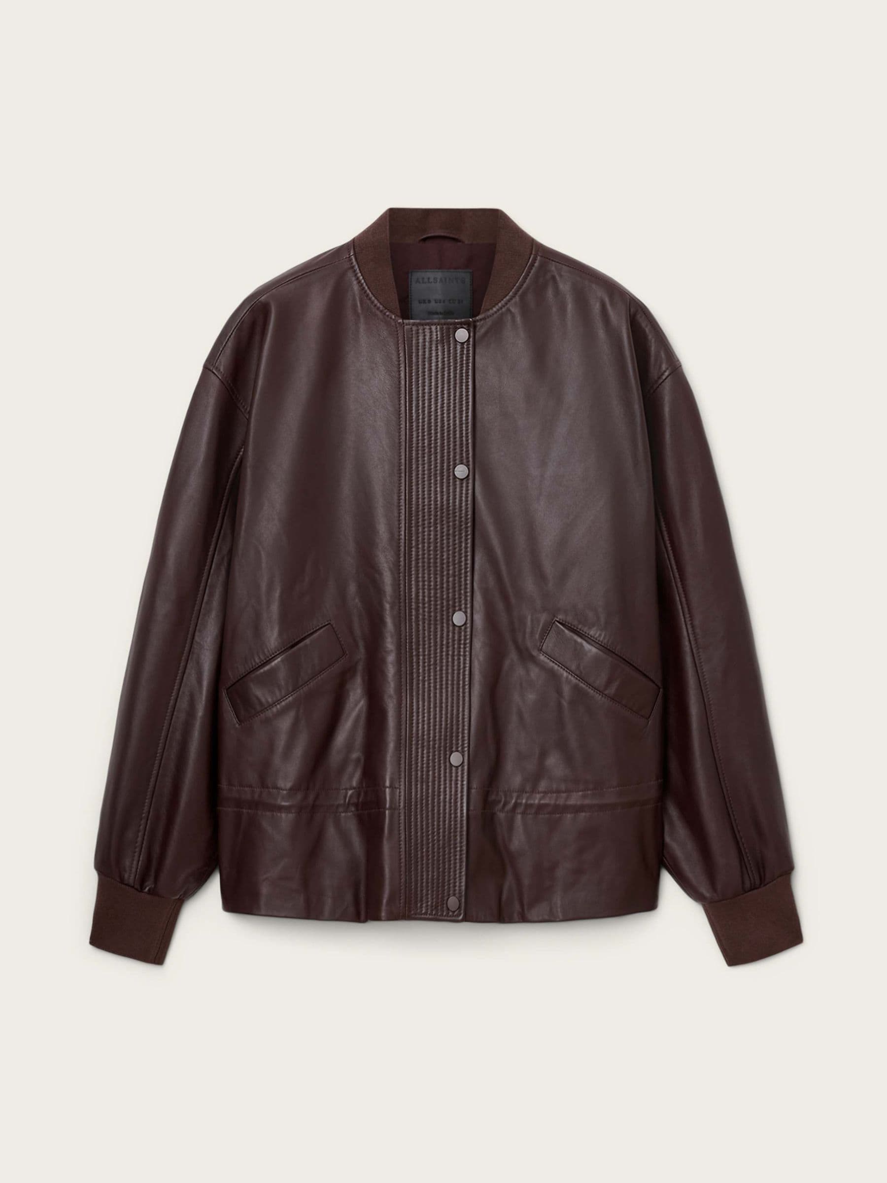 All Saints Allsaints Red Sofi Leather Jacket