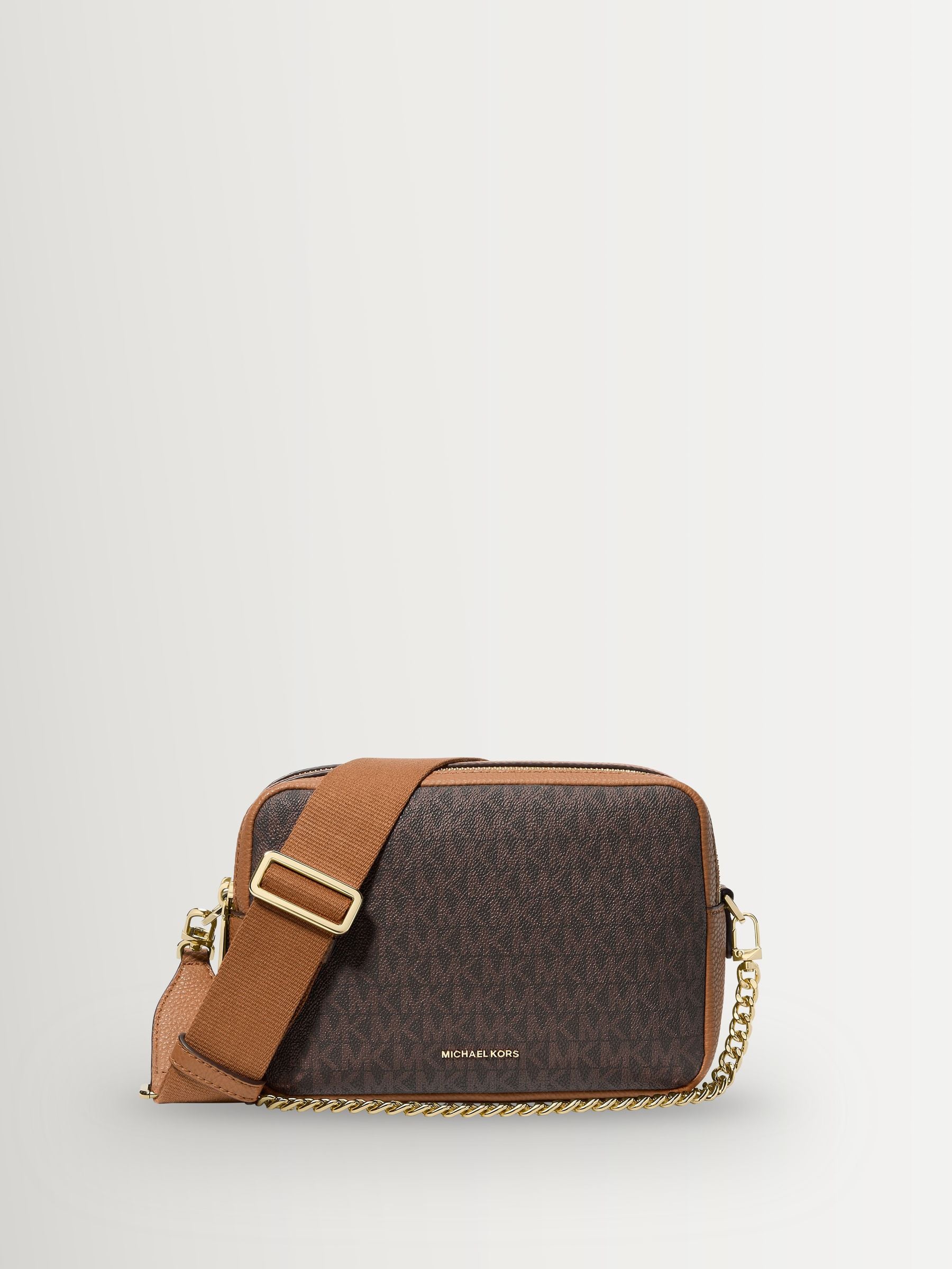 Michael Kors Donna Marrone Borsa A Tracolla Con Catena Bryant Di - Immagine 1