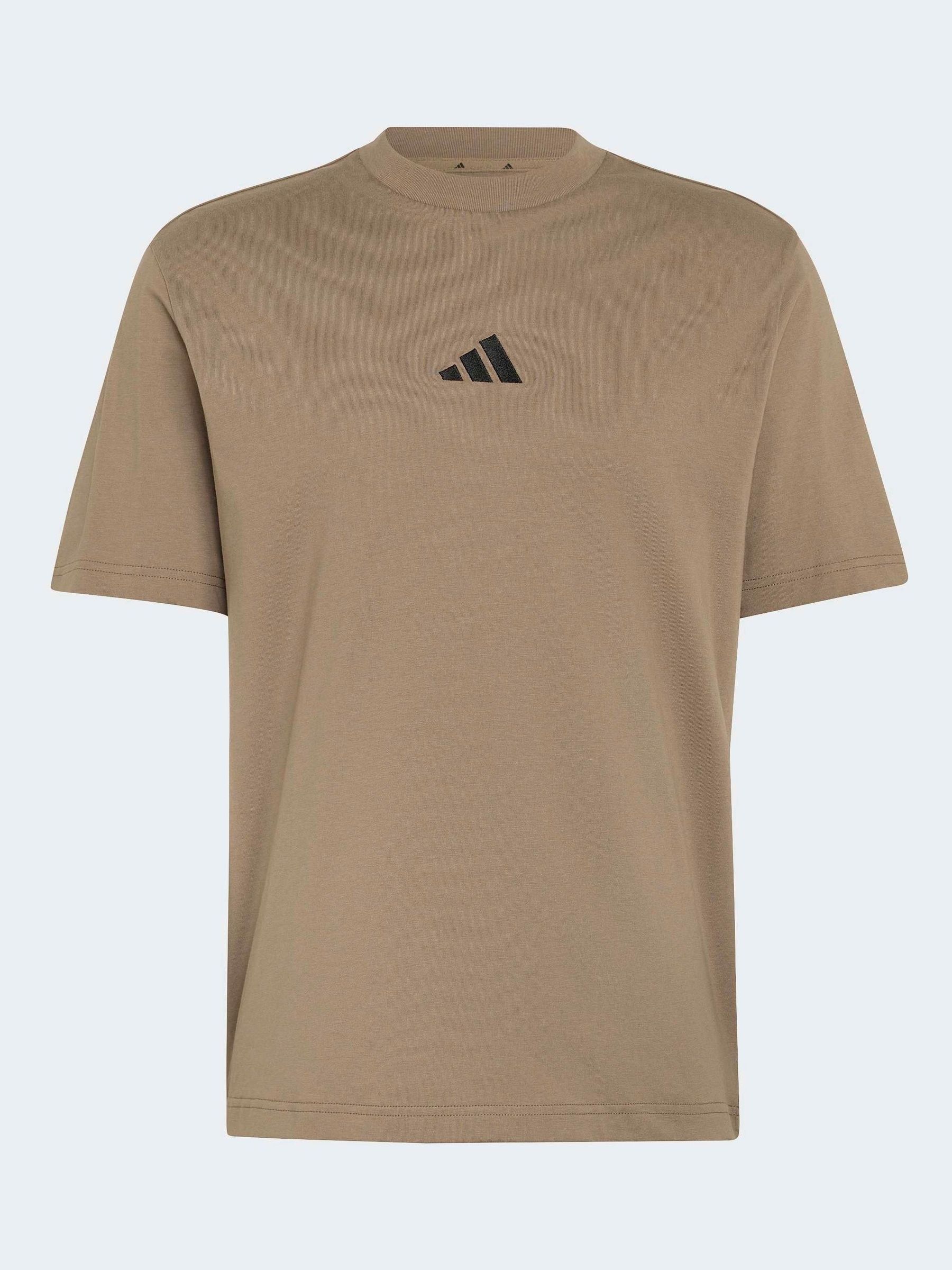 Adidas Hombre Marron Essentials Small Logo Camiseta Manga Corta Xl - Imagen 4