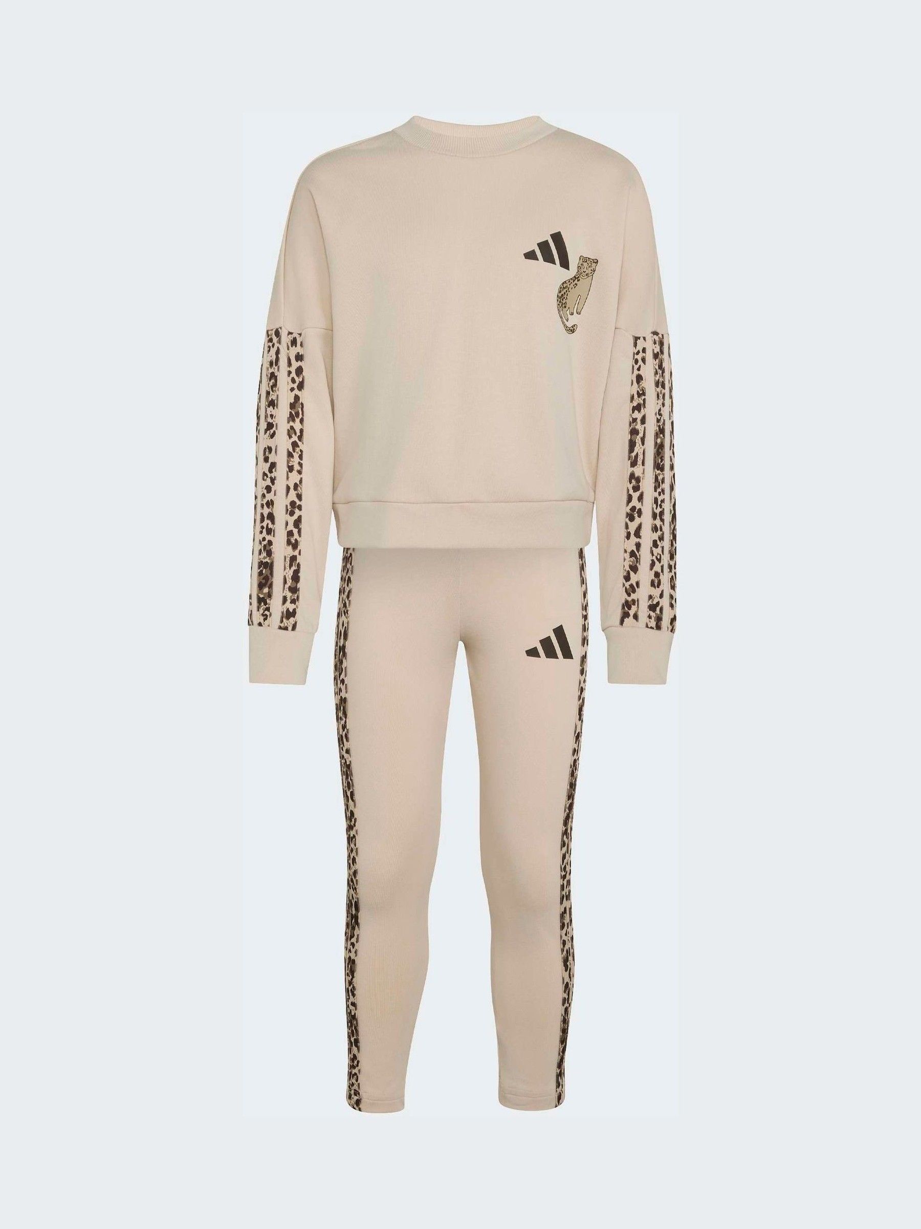 Adidas Ragazza Marrone Animal Leggings Set - Immagine 1