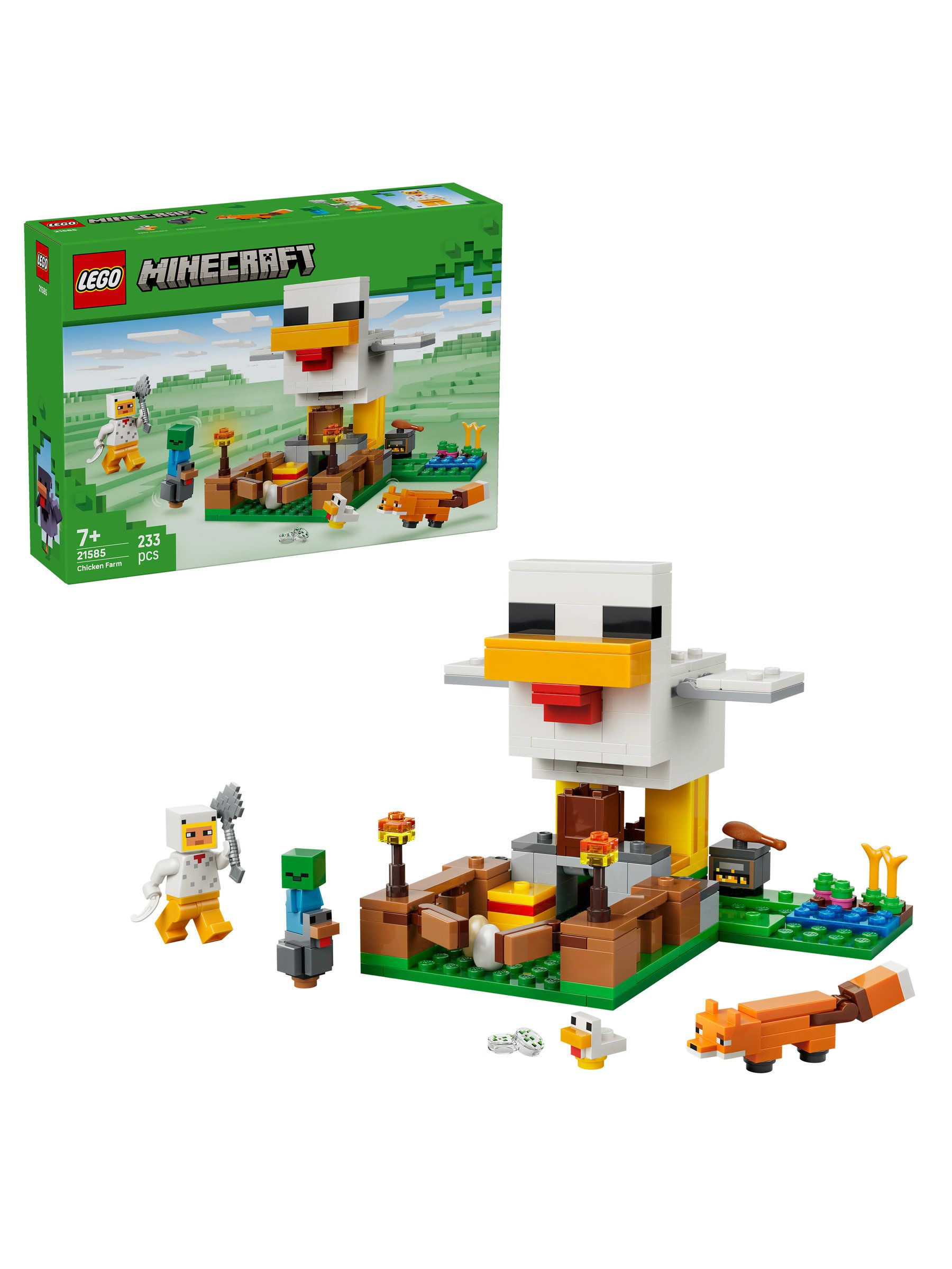 Lego Unisex Minecraft Chicken Farm Gaming Toy With Figure 21585 - Imagen 1