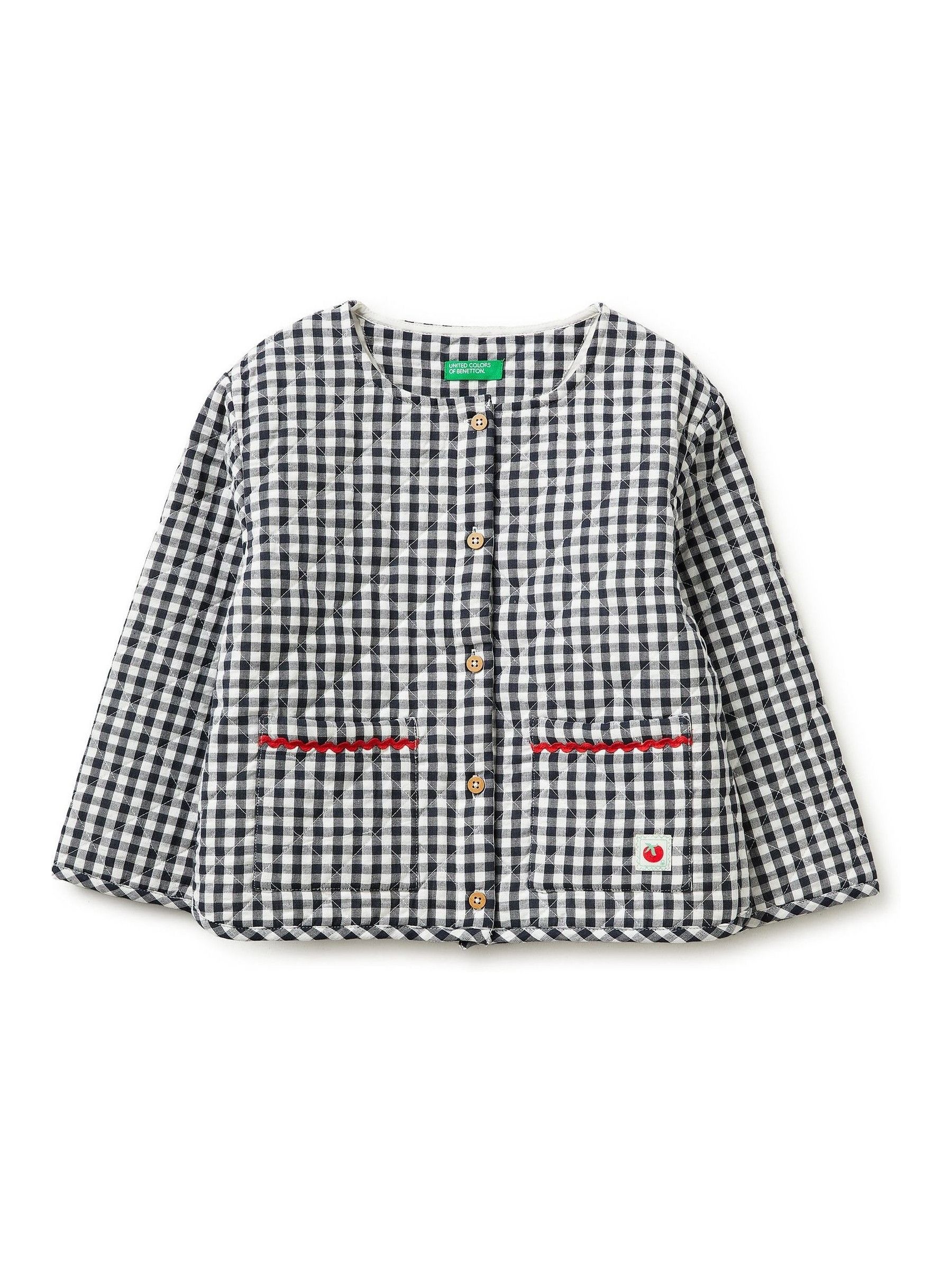 Benetton Black Gingham Jacket