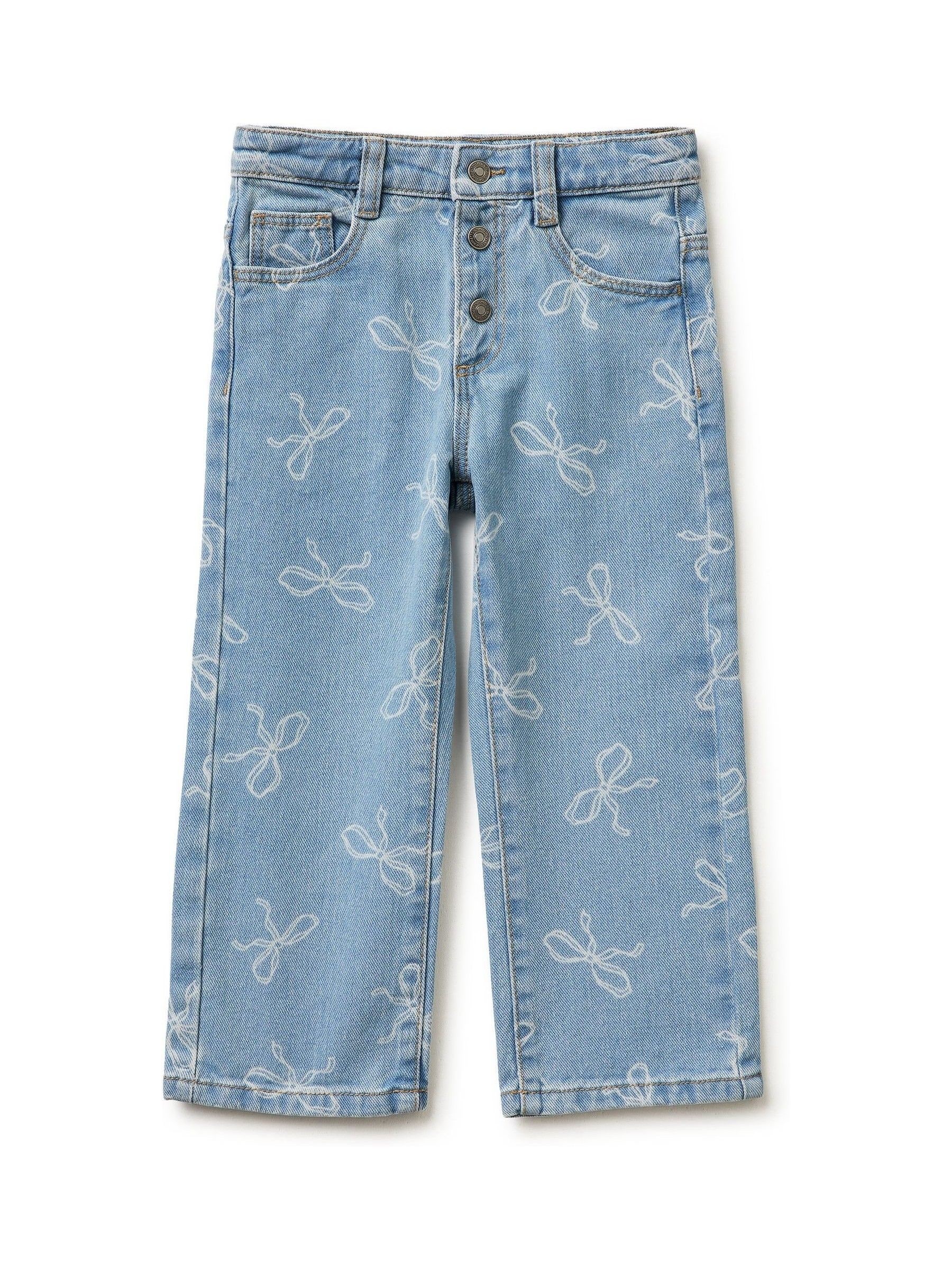 Benetton Blue Bow Print Jeans