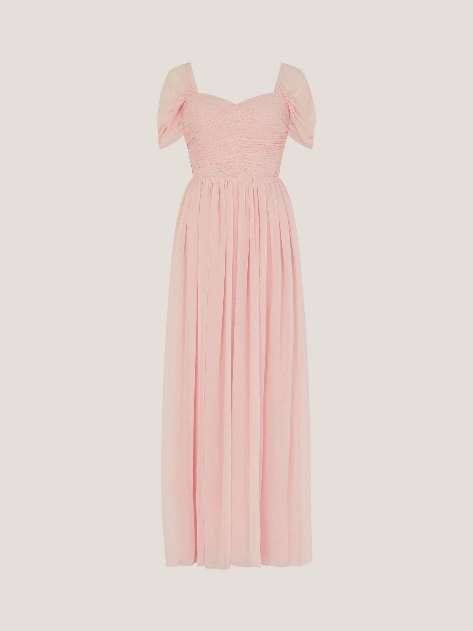 Monsoon Női Rózsaszínű Evelyn Bardot Koszorúslány Ruha