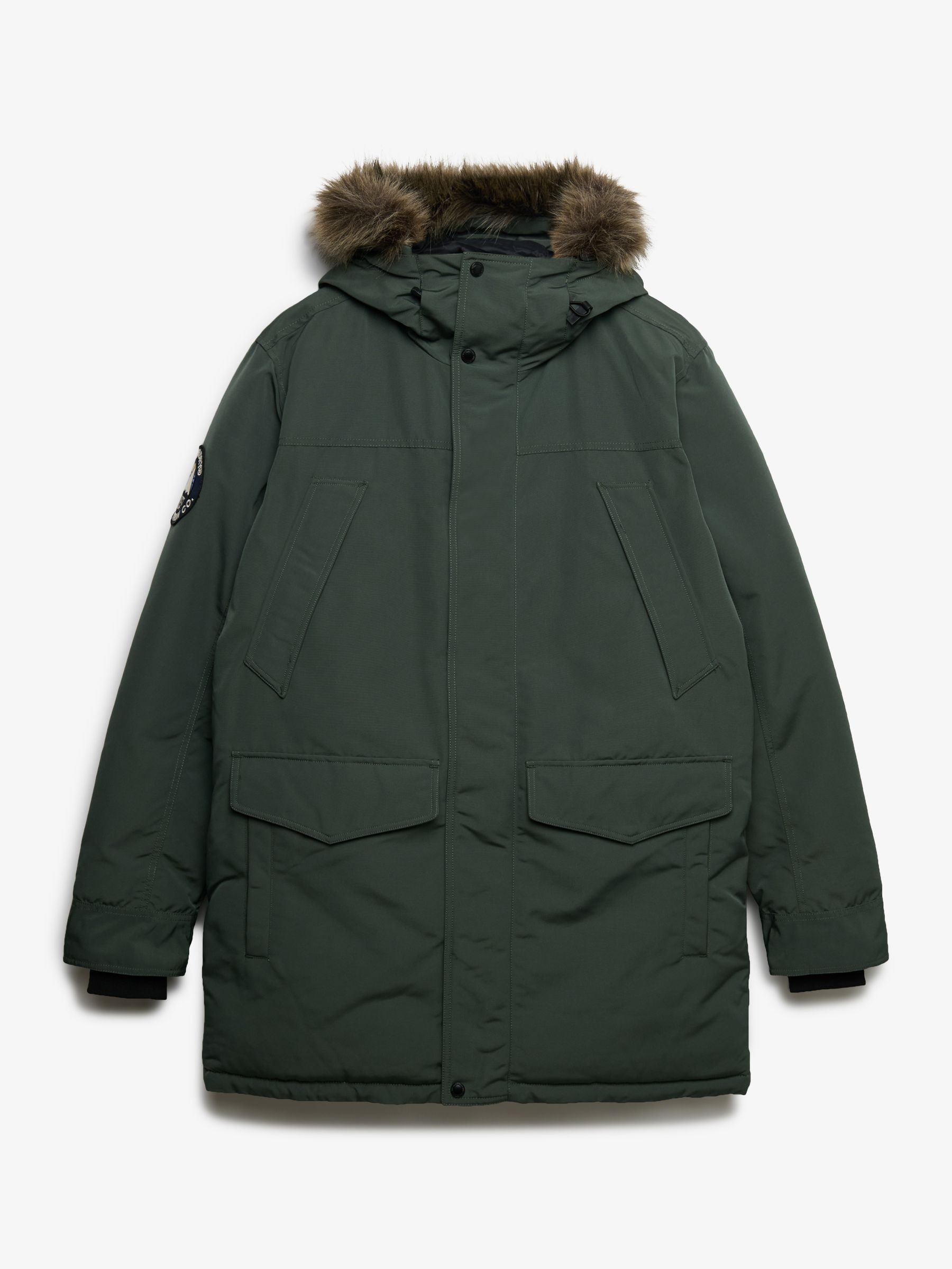 Superdry Grün Everest, Kunstfell-Parka-Jacke - Bild 1