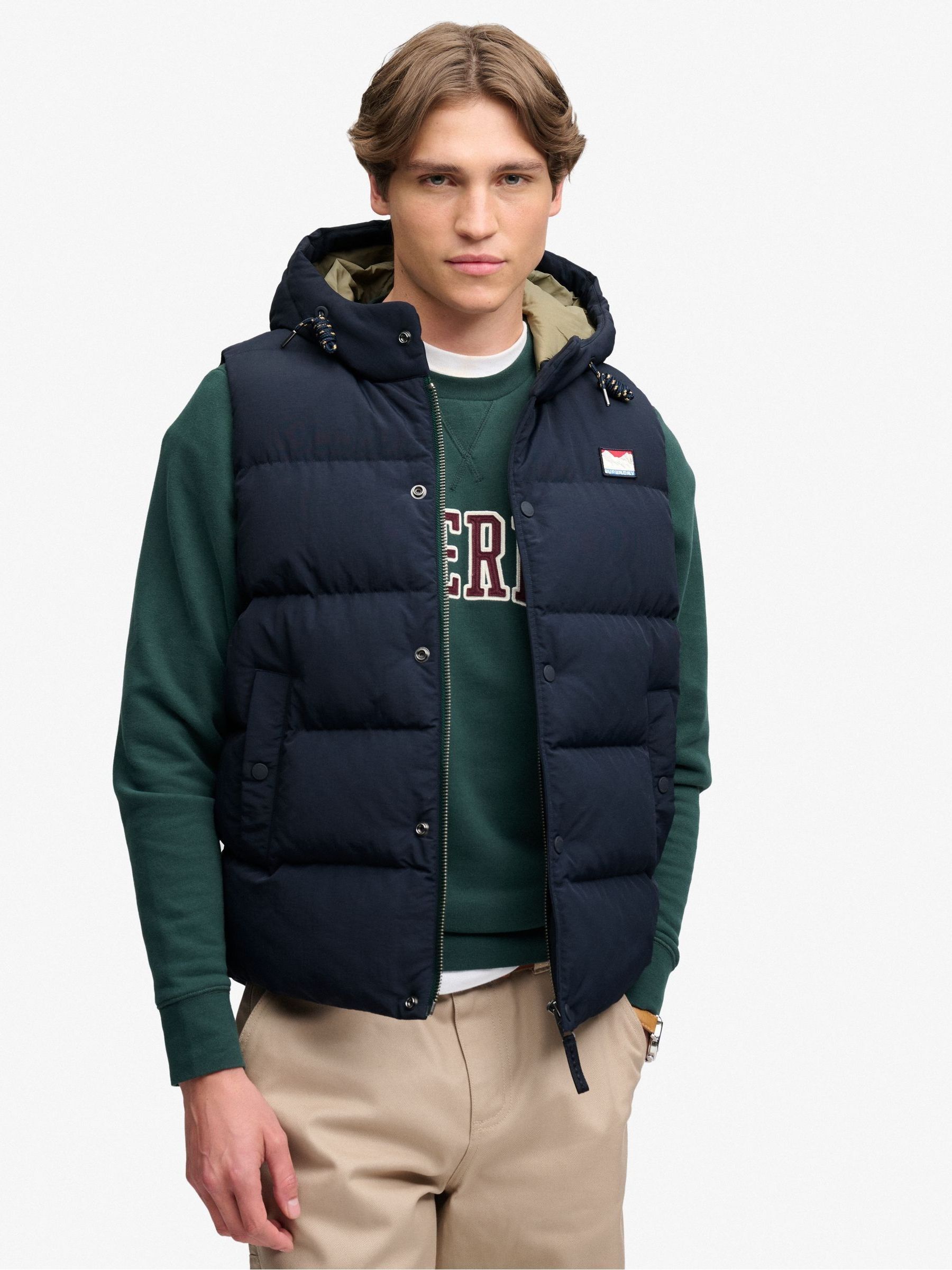 Superdry Everest Kurzes Gilet Mit Kapuze - Bild 1