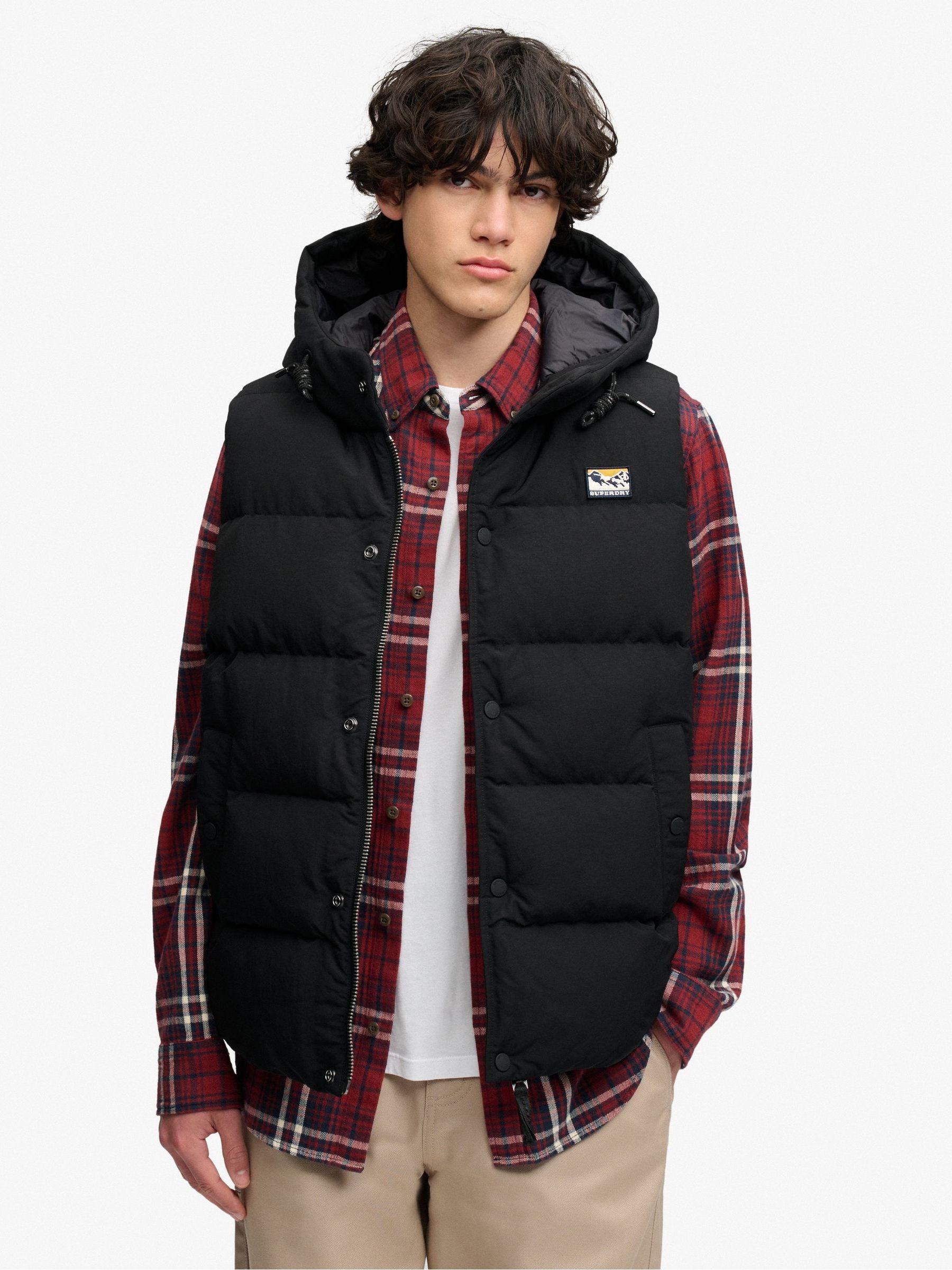 Superdry Hombre Negro Para M5012425a Chaleco Everest (Xl), Casual, Poliéster, Outdoor - Imagen 3