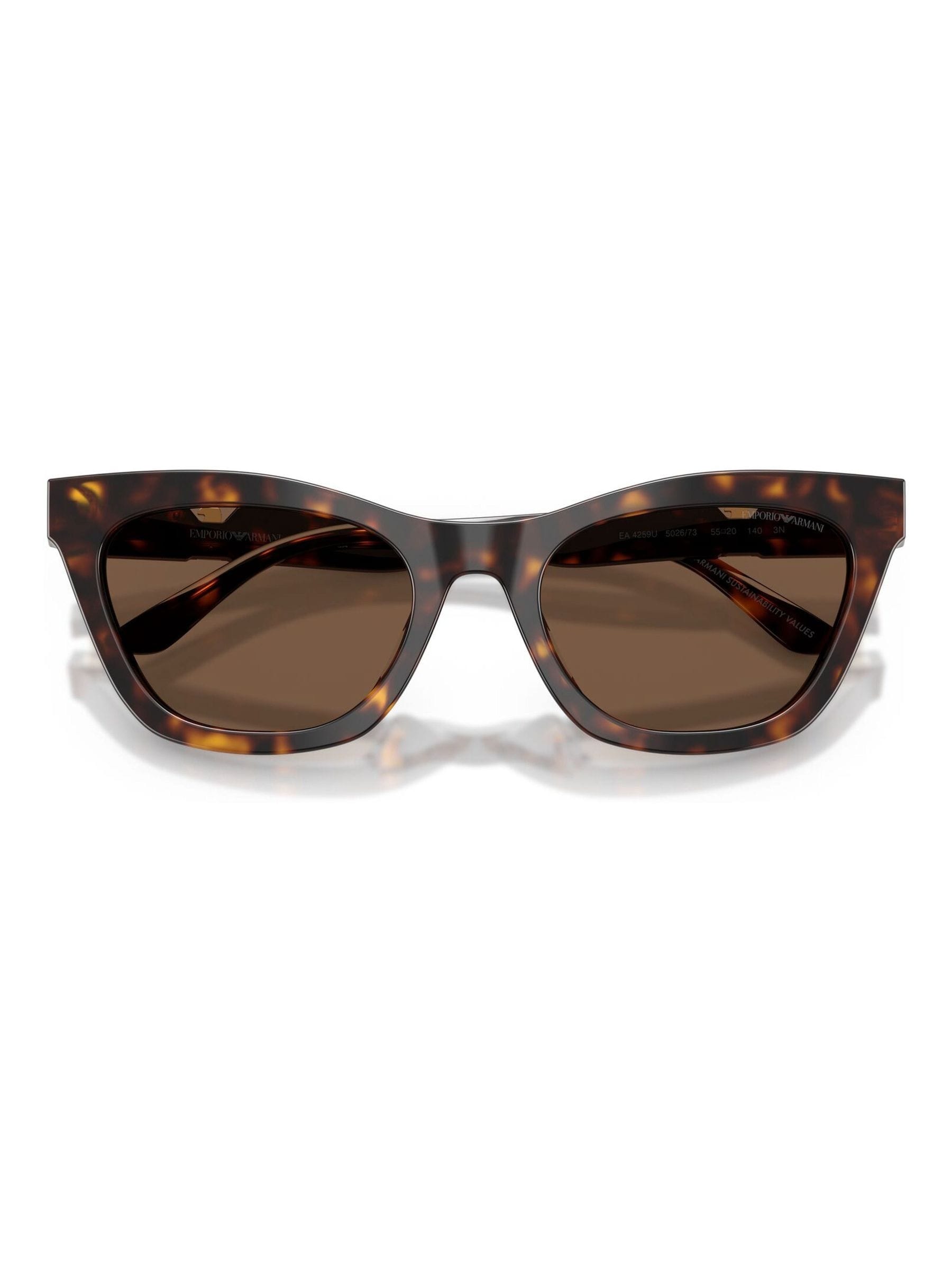 Emporio Armani Brown 0Ea4259u Cat Eye Sunglasses