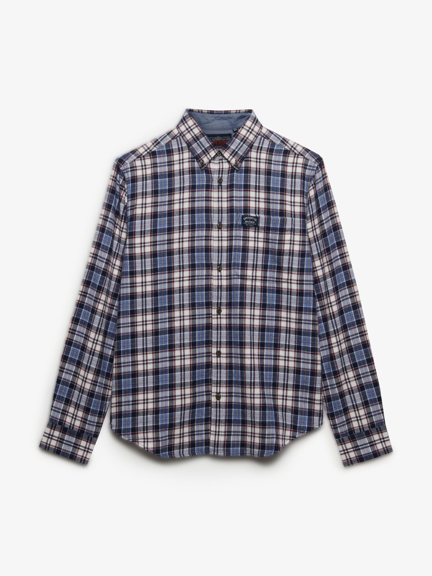Superdry Herren Blau, Rot Für M4011047a Blau-Rot Kariertes Lumberjack-Hemd (M), Lässig, Baumwolle, Langarm - Bild 3