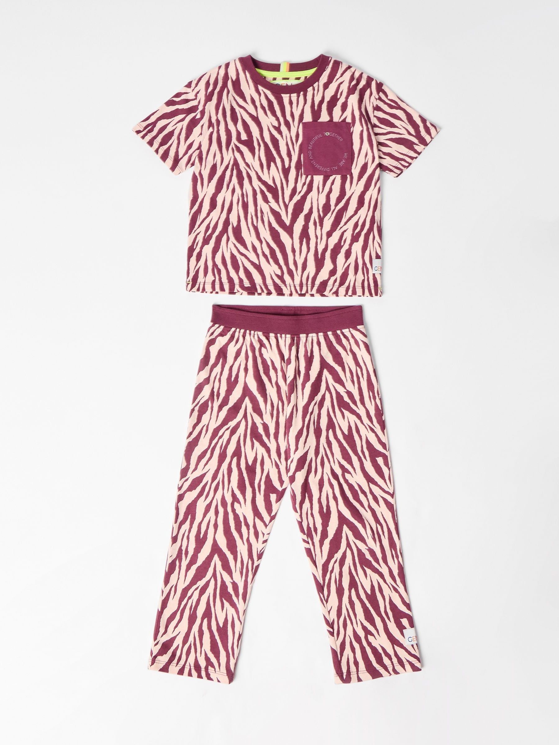 GEN Garçon - Pyjama - Manches Courtes - Rose - Coton