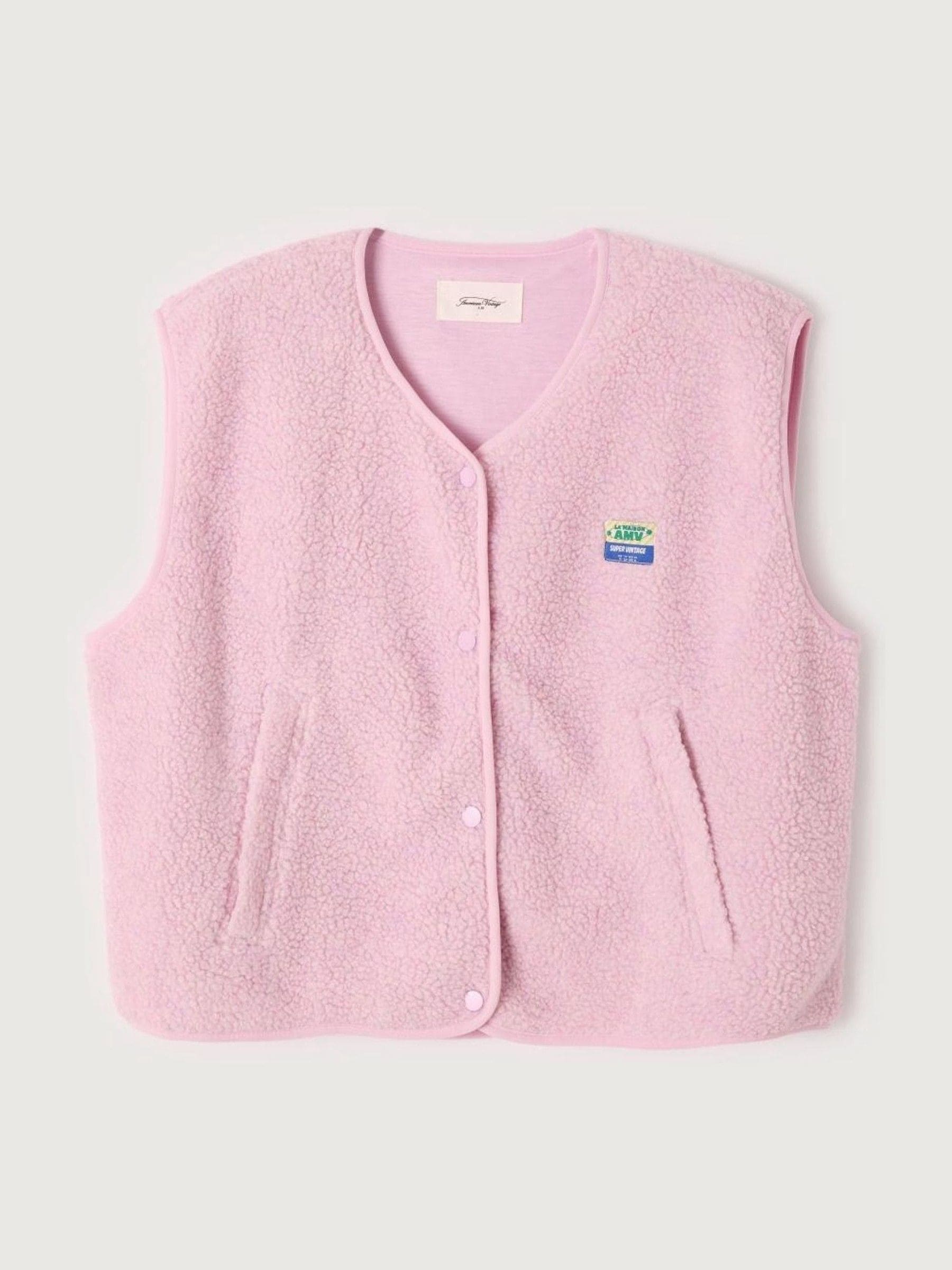 American Vintage Hoktown Pink Gilet