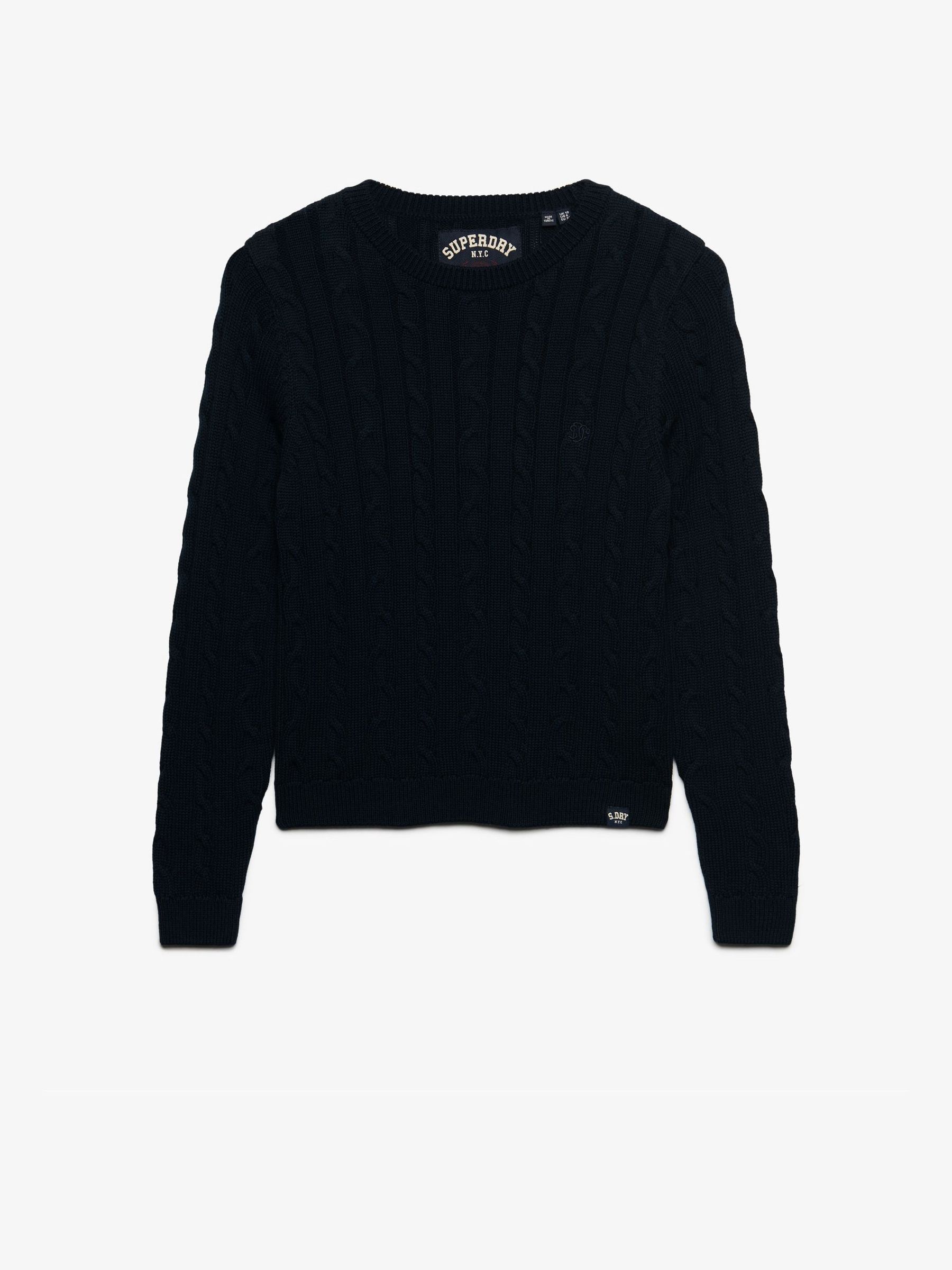 Superdry Donna Blu Navy E Essentials Cable Jumper - Immagine 1