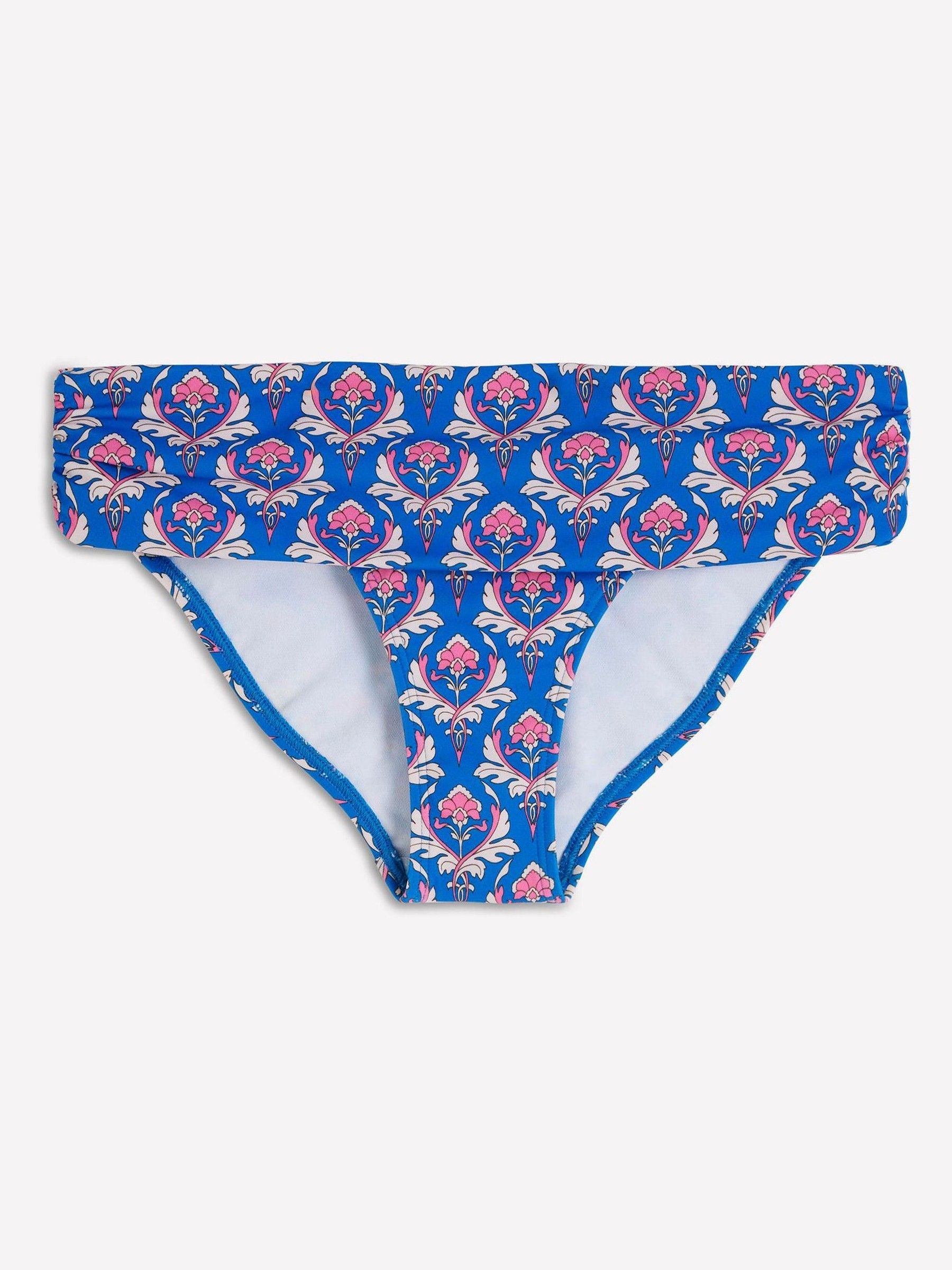 Boden Pink Patterned Classic Fold Bikini Bottoms