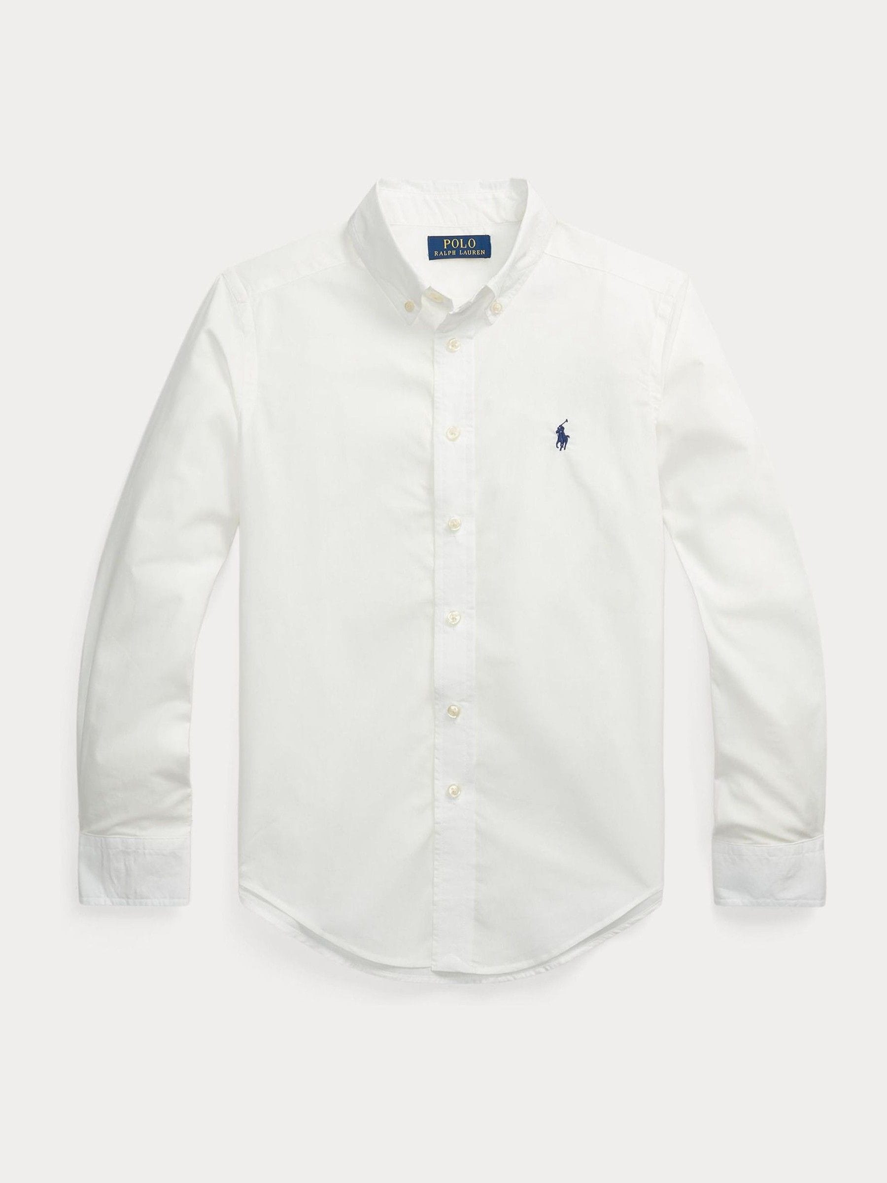 Polo Ralph Lauren Chlapci Biely Poplin Classic Pony Logo Shirt