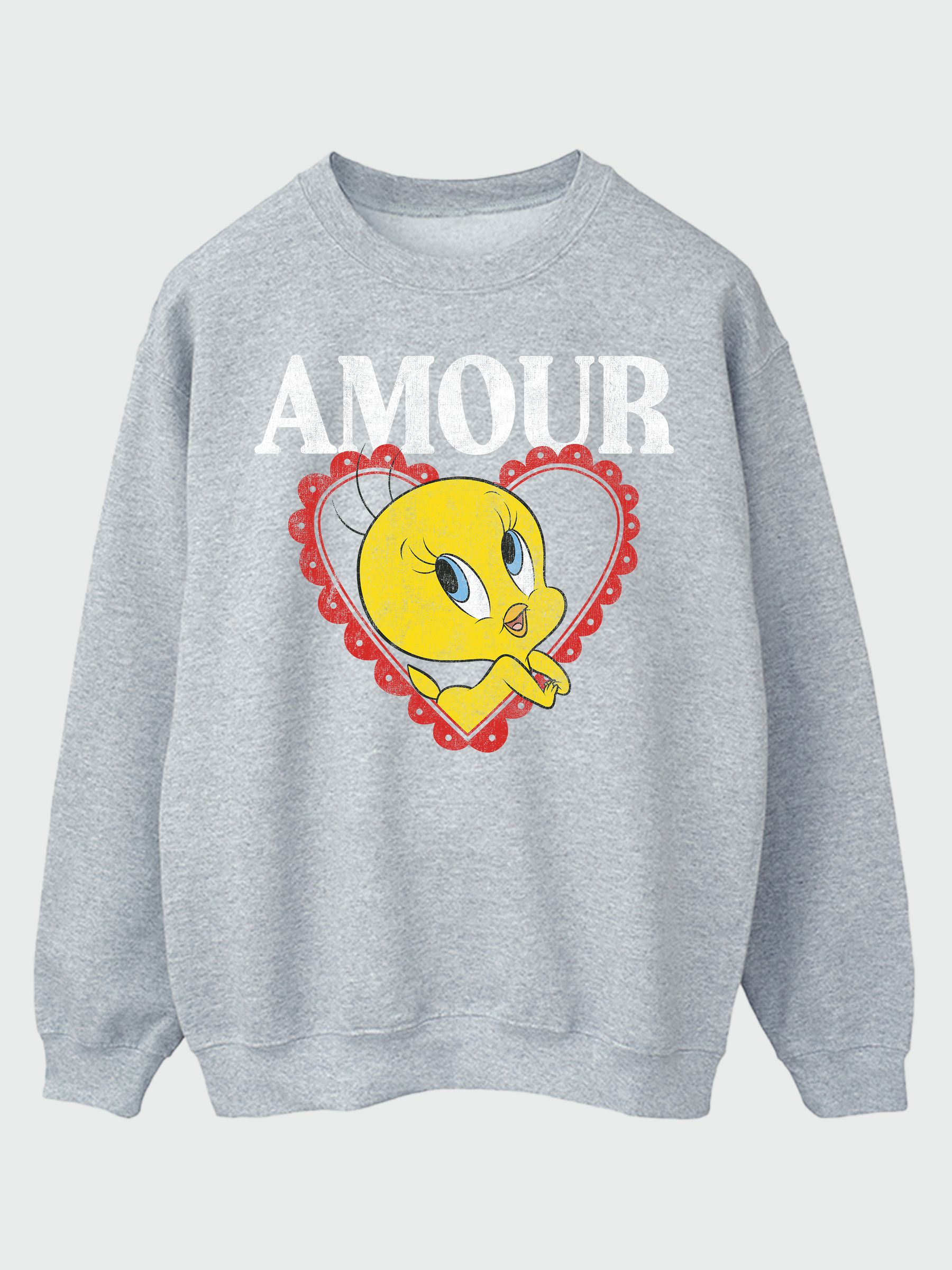 Brands In Grey Looney Tunes Tweety Amour Sweat Top